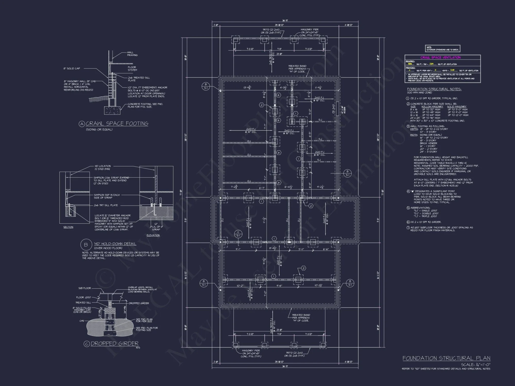Modern Home Plan with 2 Beds, CAD Blueprints & Craftsman Design