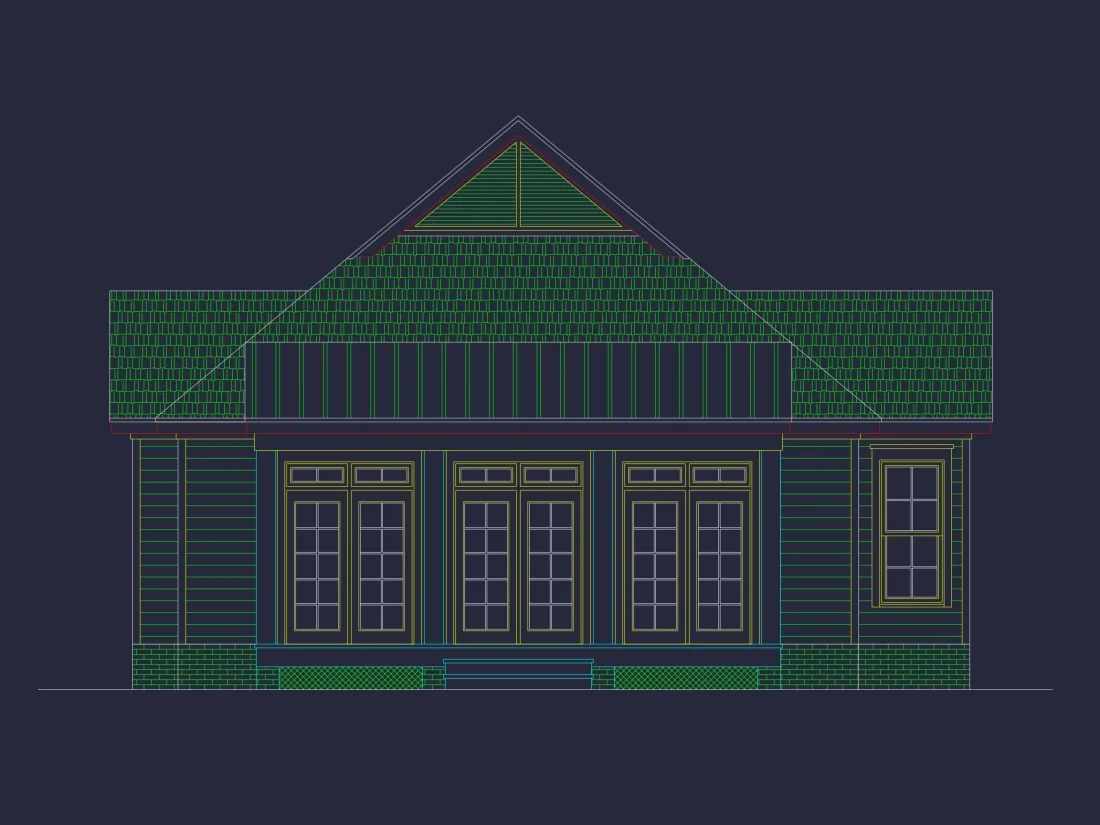 Modern Home Plan with 2 Beds, CAD Blueprints & Craftsman Design