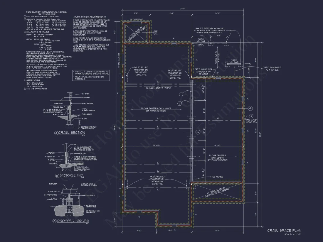 Craftsman Ranch Home Plan with 5 Bedrooms and Open Floor Layout