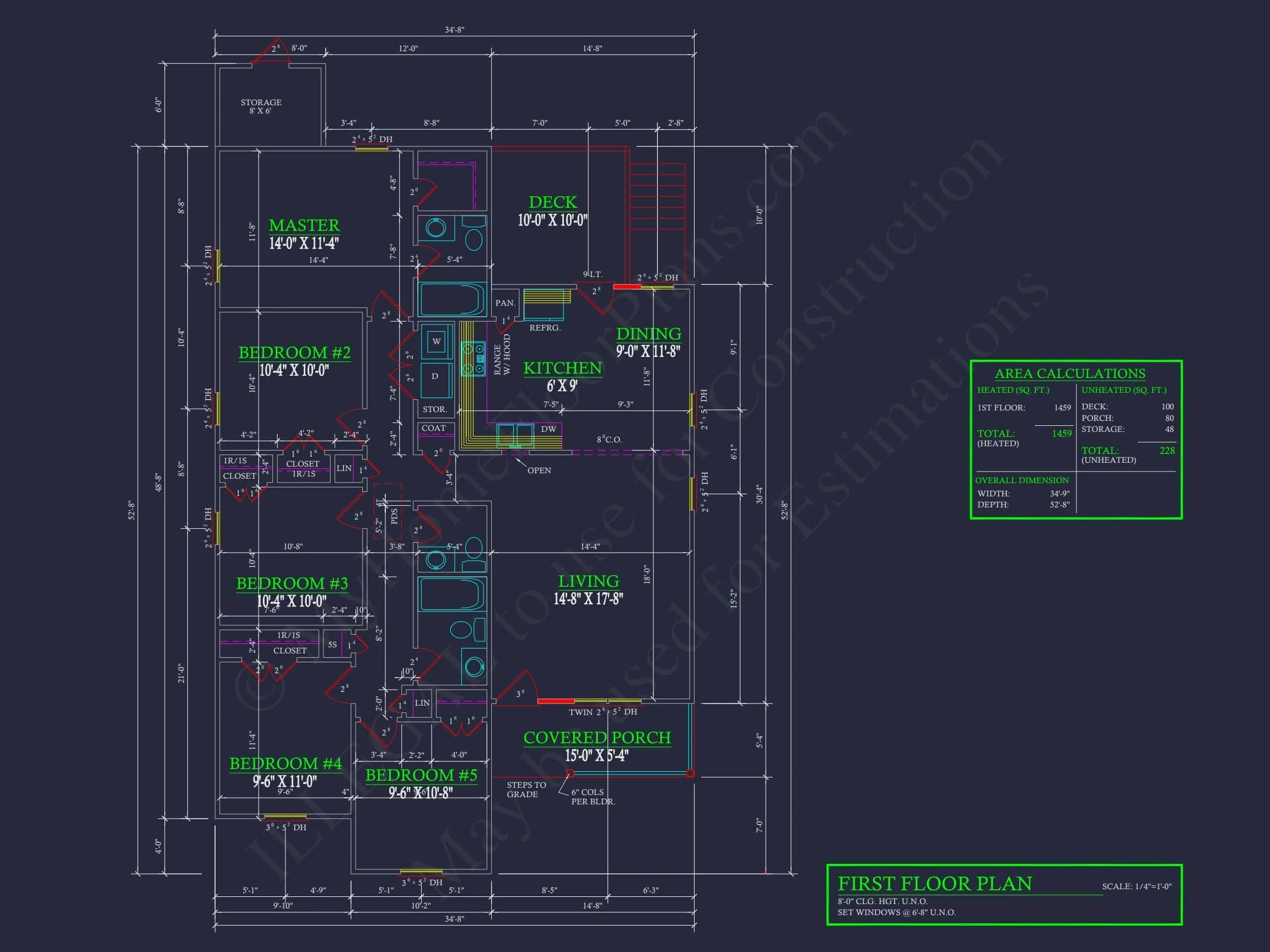 13-1751 HOUSE PLAN - Craftsman Ranch House Plan with 5 Bedrooms and Open Floor Layout 6 Craftsman Ranch Home Plan with 5 Bedrooms and Open Floor Layout