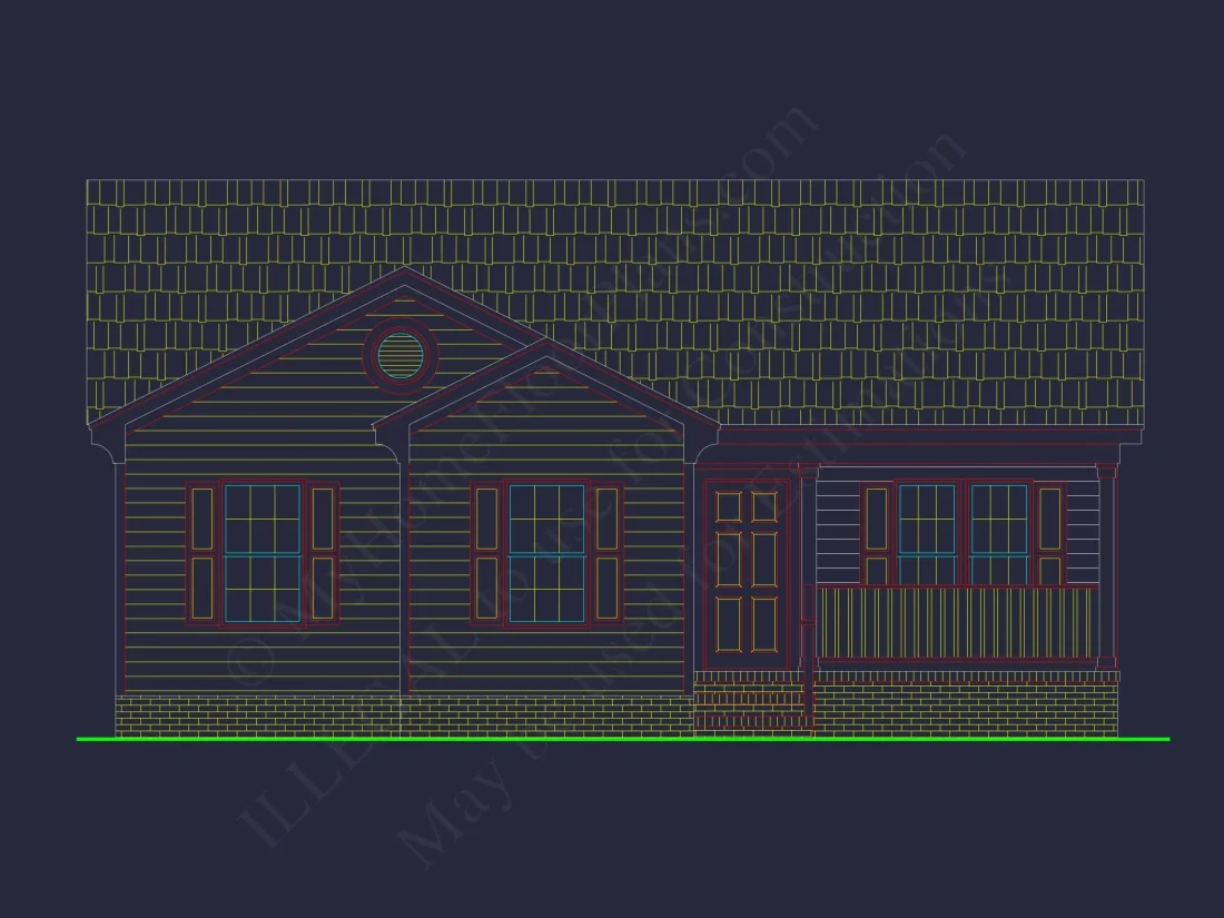 Craftsman Ranch Home Plan with 5 Bedrooms and Open Floor Layout