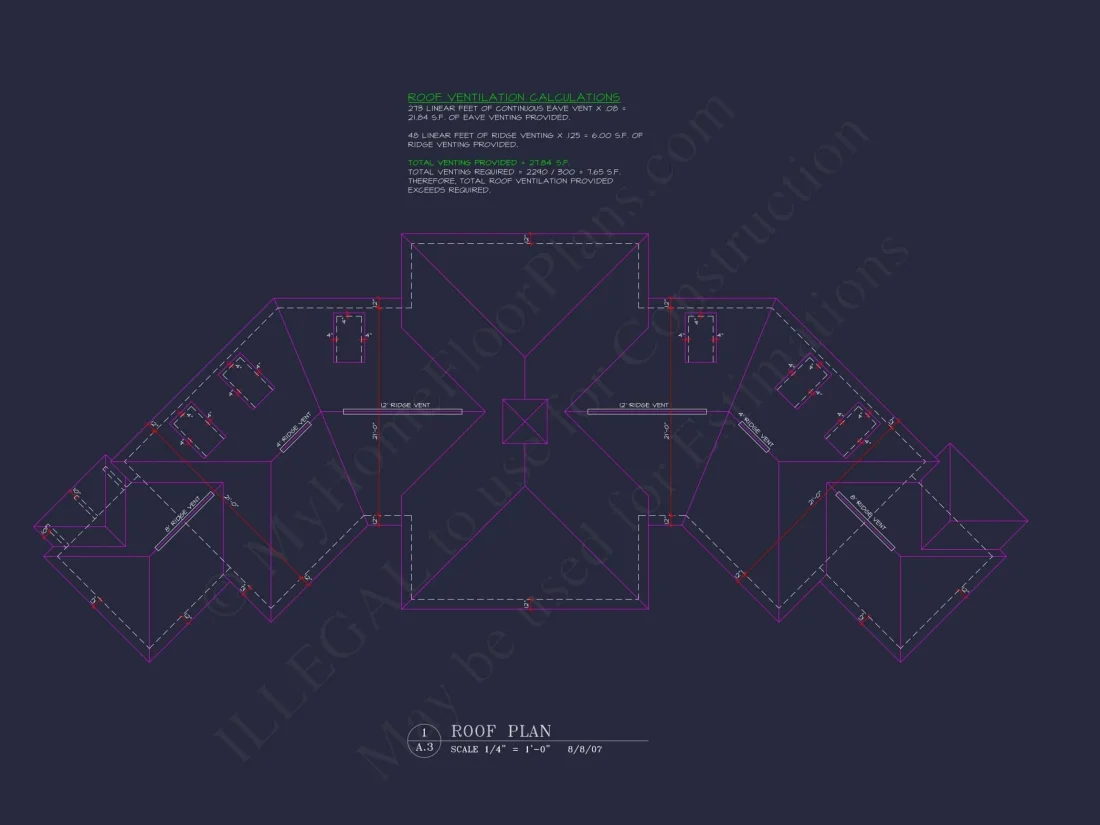 94' Wide Clubhouse Floor Plan – Architectural CAD Blueprints