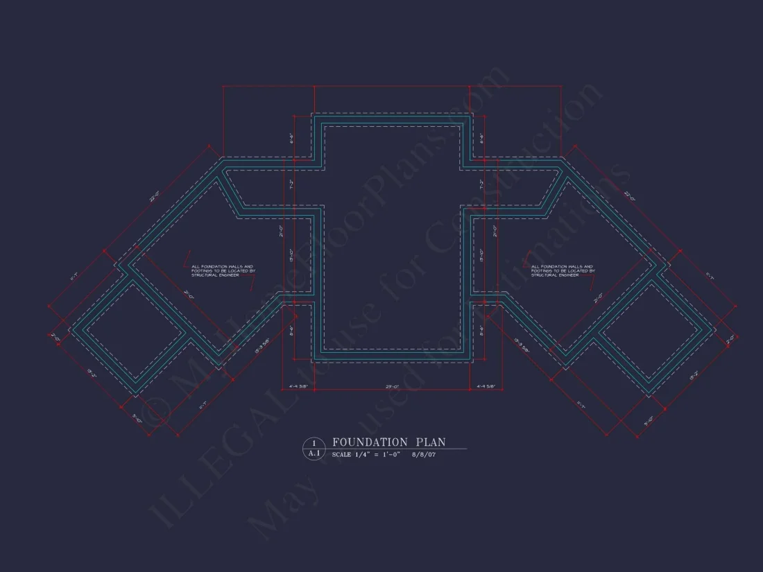 94' Wide Clubhouse Floor Plan – Architectural CAD Blueprints
