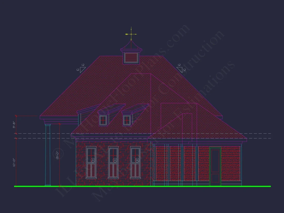 94' Wide Clubhouse Floor Plan – Architectural CAD Blueprints