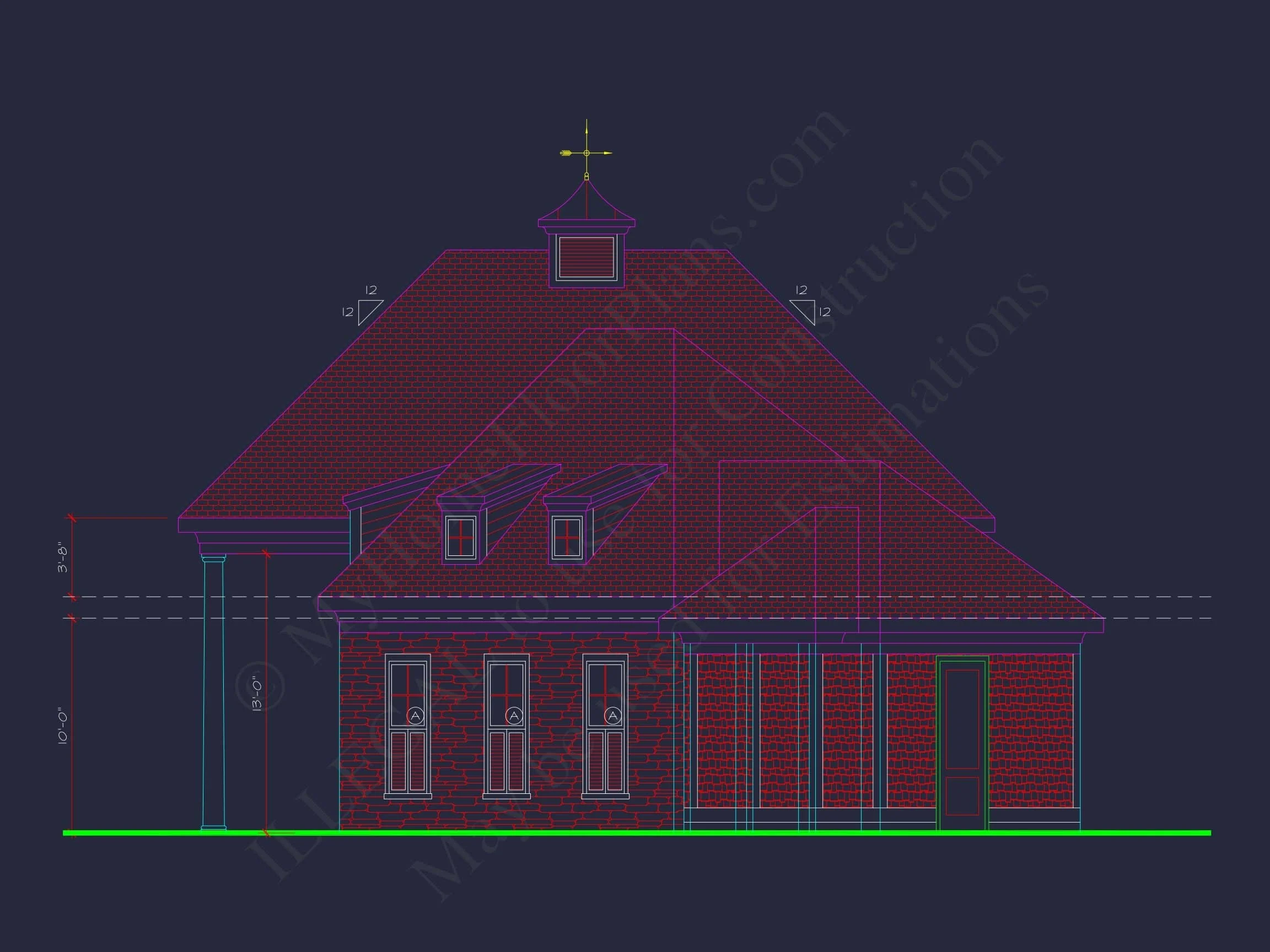 19-CLUBHOUSE - 94' Wide Clubhouse Floor Plan - Architectural CAD Blueprints 12 94' Wide Clubhouse Floor Plan – Architectural CAD Blueprints