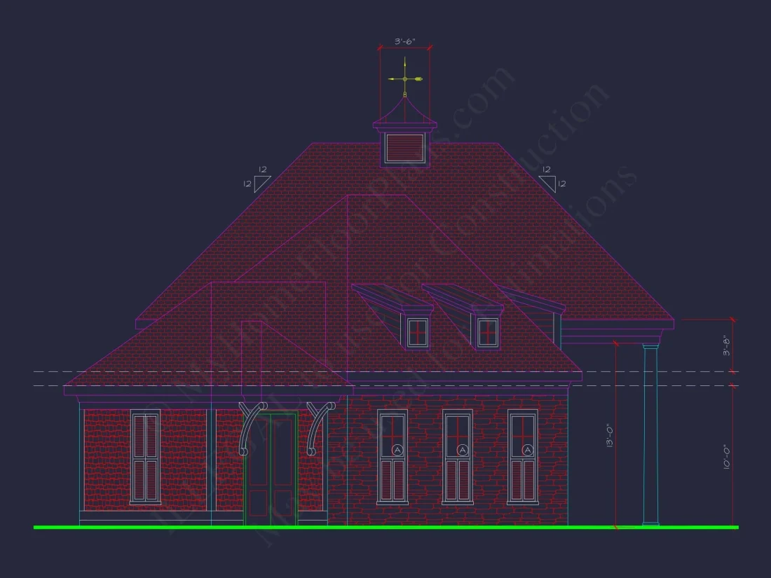 94' Wide Clubhouse Floor Plan – Architectural CAD Blueprints