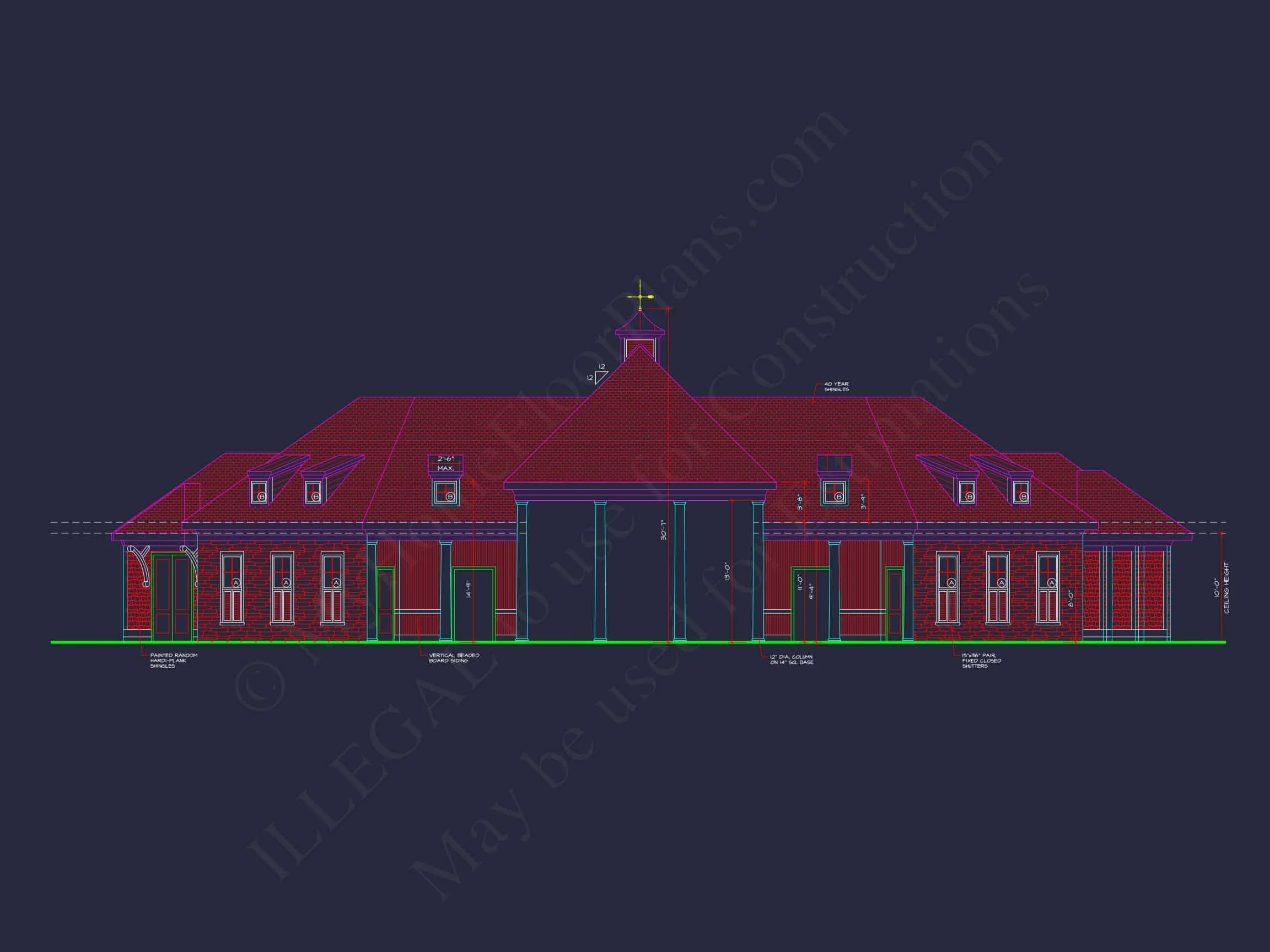 19-CLUBHOUSE - 94' Wide Clubhouse Floor Plan - Architectural CAD Blueprints 15 94' Wide Clubhouse Floor Plan – Architectural CAD Blueprints