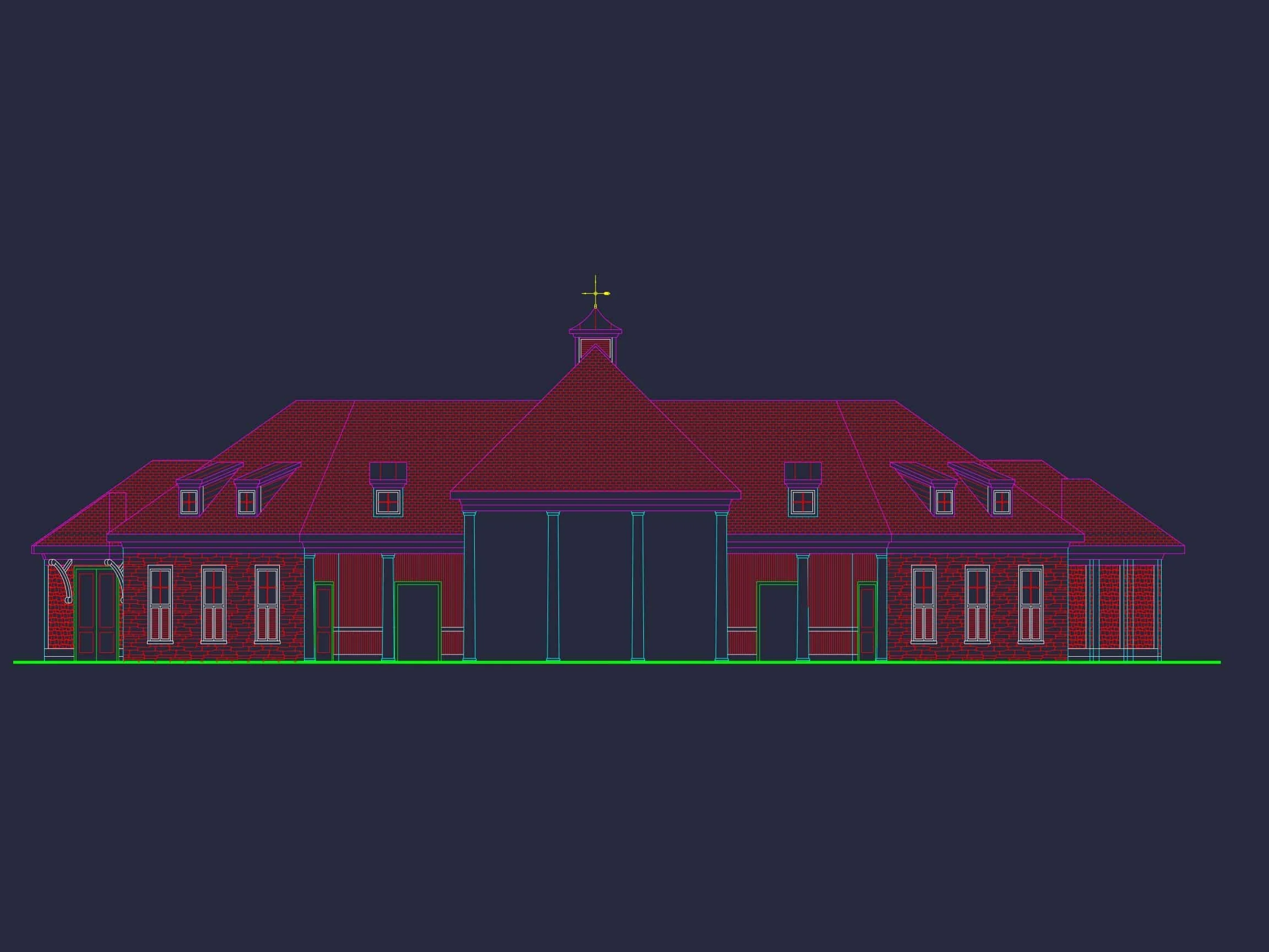 19-CLUBHOUSE - 94' Wide Clubhouse Floor Plan - Architectural CAD Blueprints 16 94' Wide Clubhouse Floor Plan – Architectural CAD Blueprints