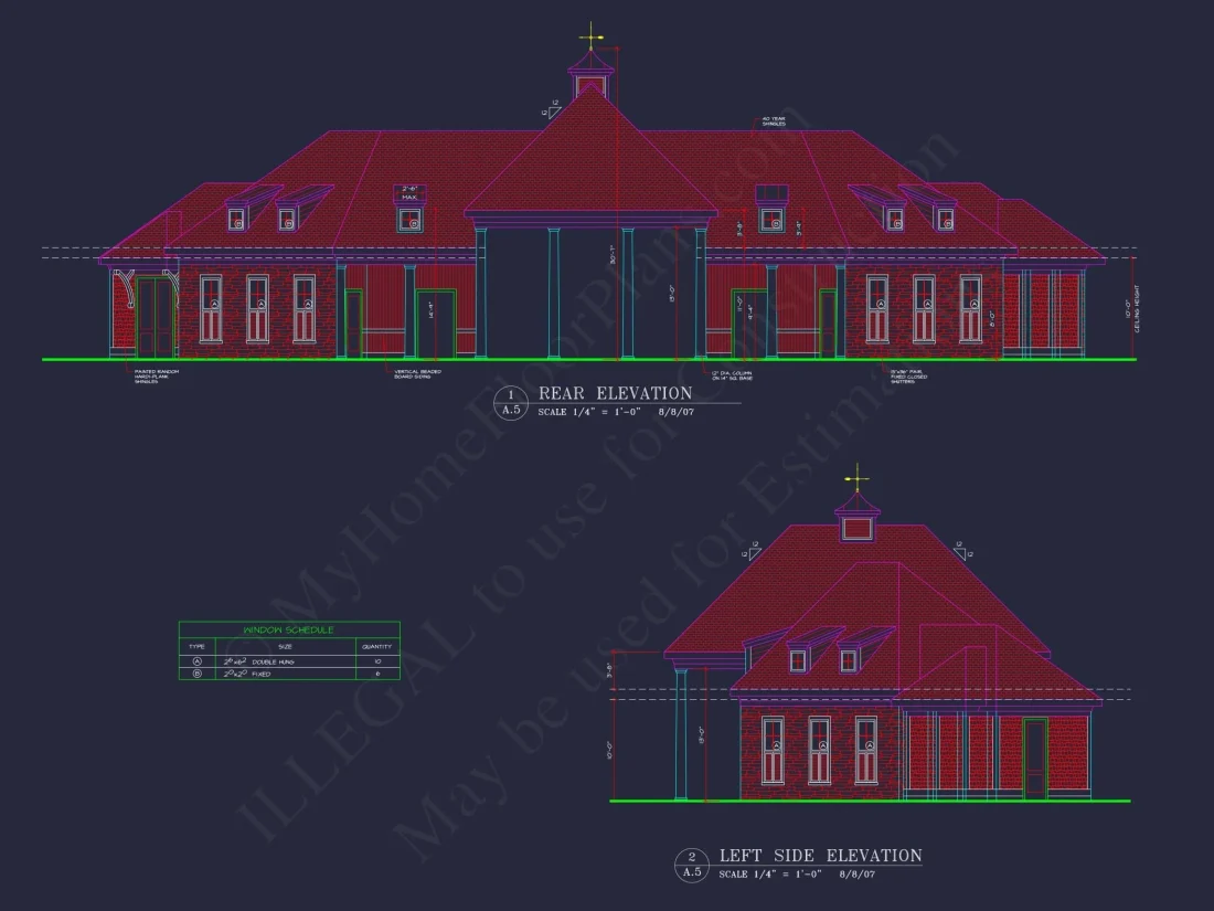 94' Wide Clubhouse Floor Plan – Architectural CAD Blueprints