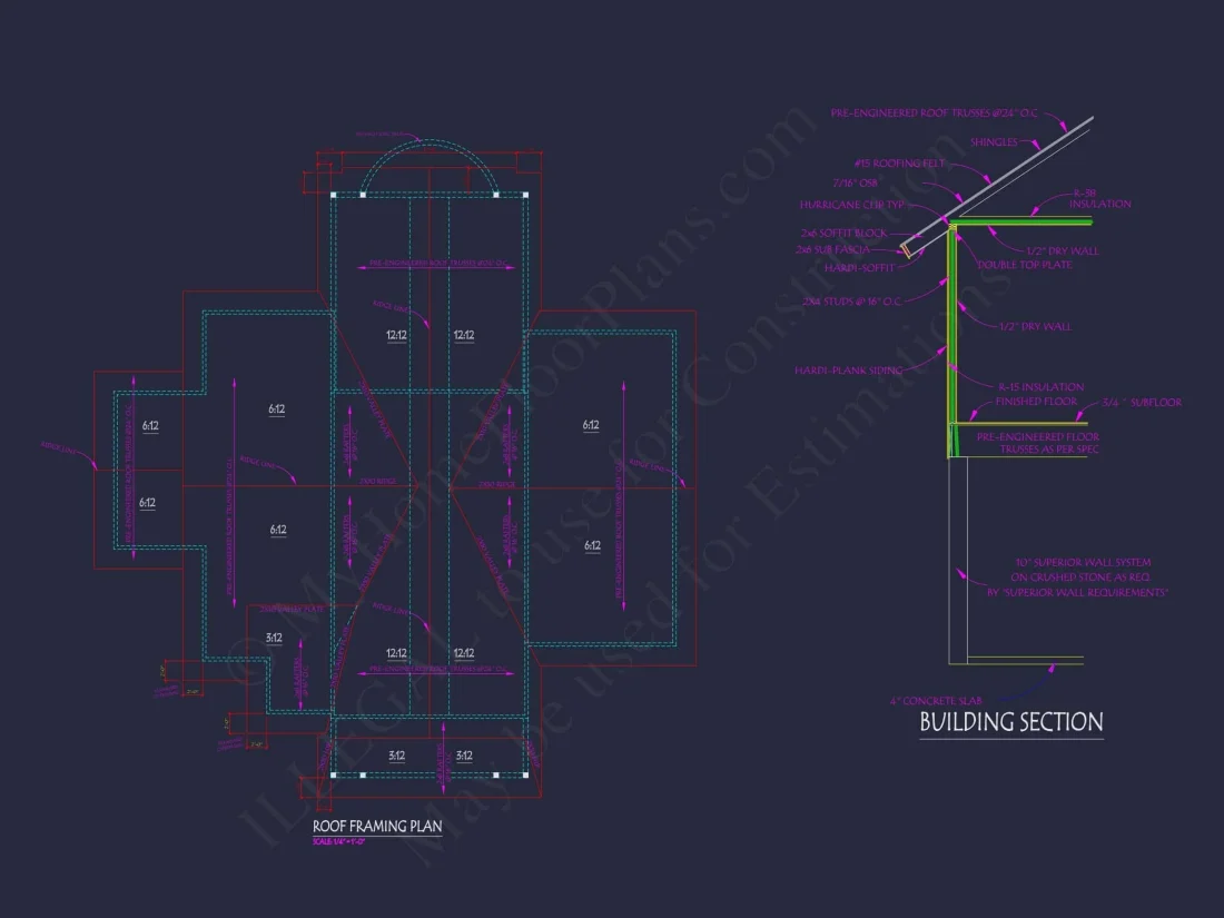 Custom Craftsman Home Plan with 2 Stories & CAD Designs