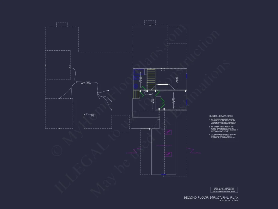 Functional 2-Story House Plan with Modern Blueprint Design