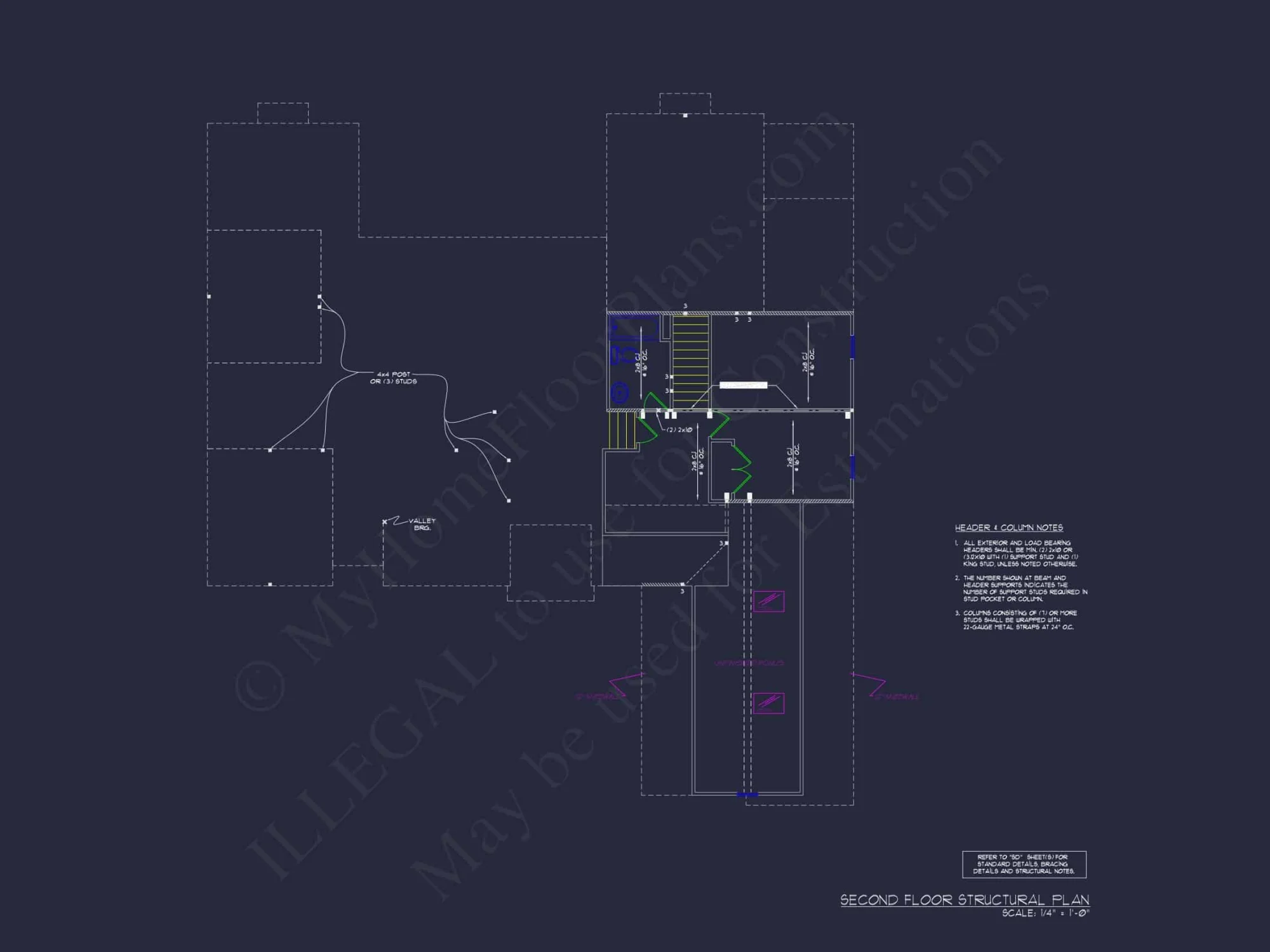 Functional 2-Story House Plan with Modern Blueprint Design