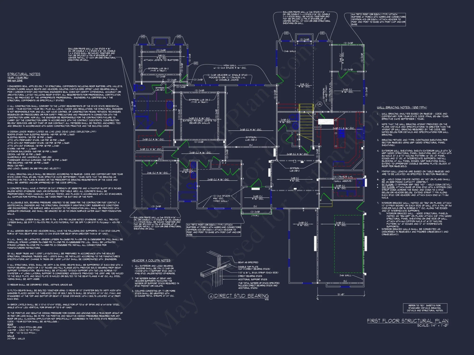Functional 2-Story House Plan with Modern Blueprint Design