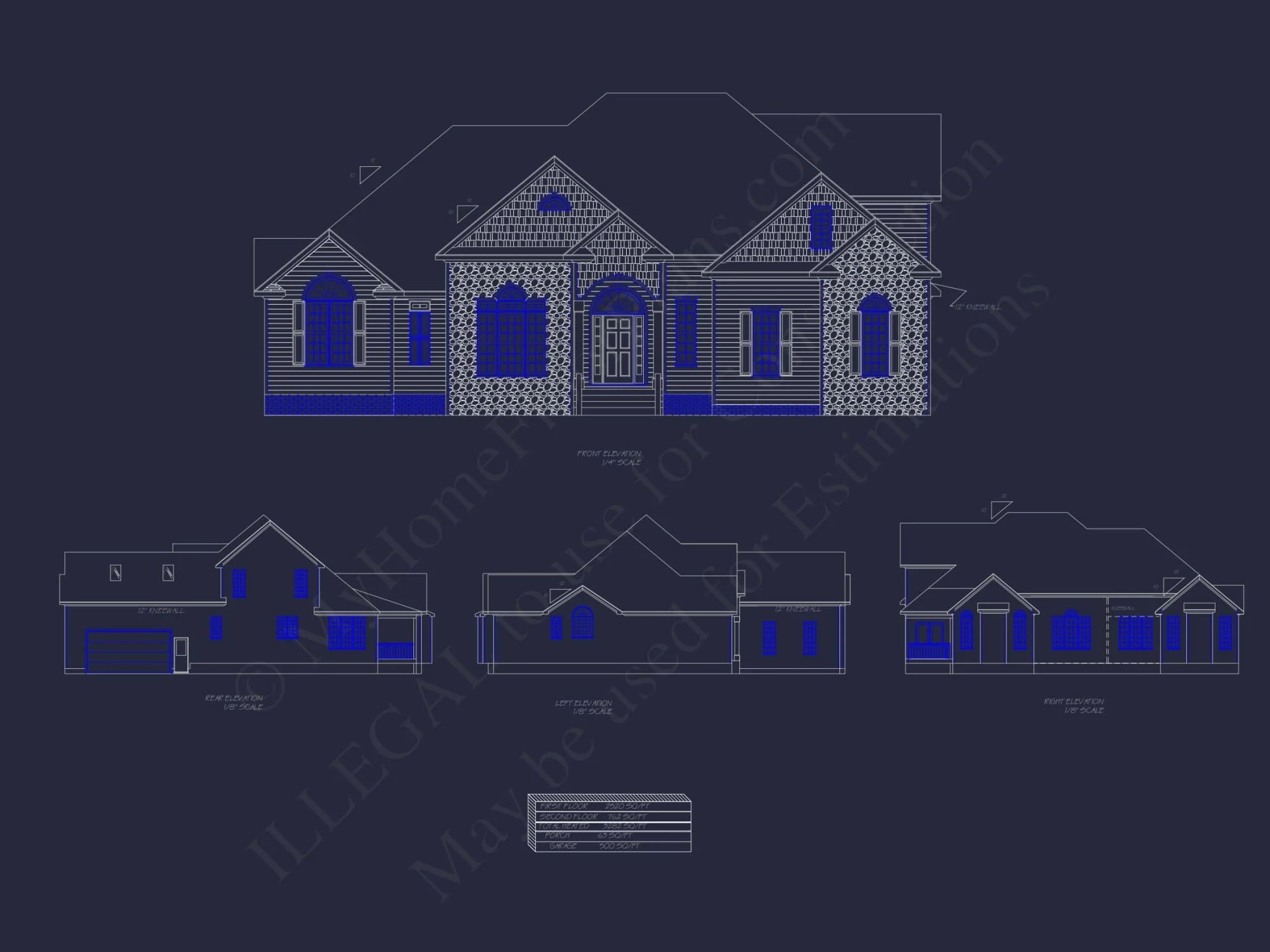Functional 2-Story House Plan with Modern Blueprint Design