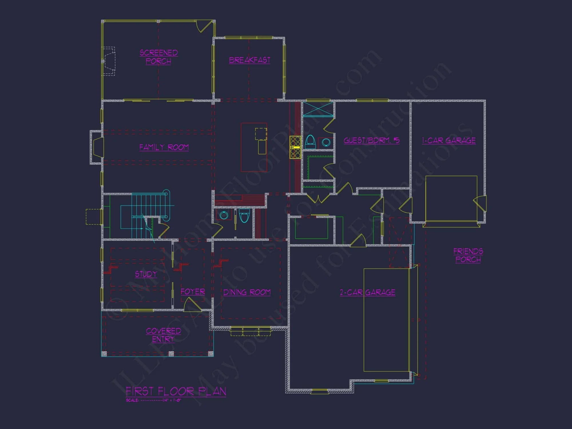 Craftsman Home Plan with Spacious Floor Designs & Blueprint