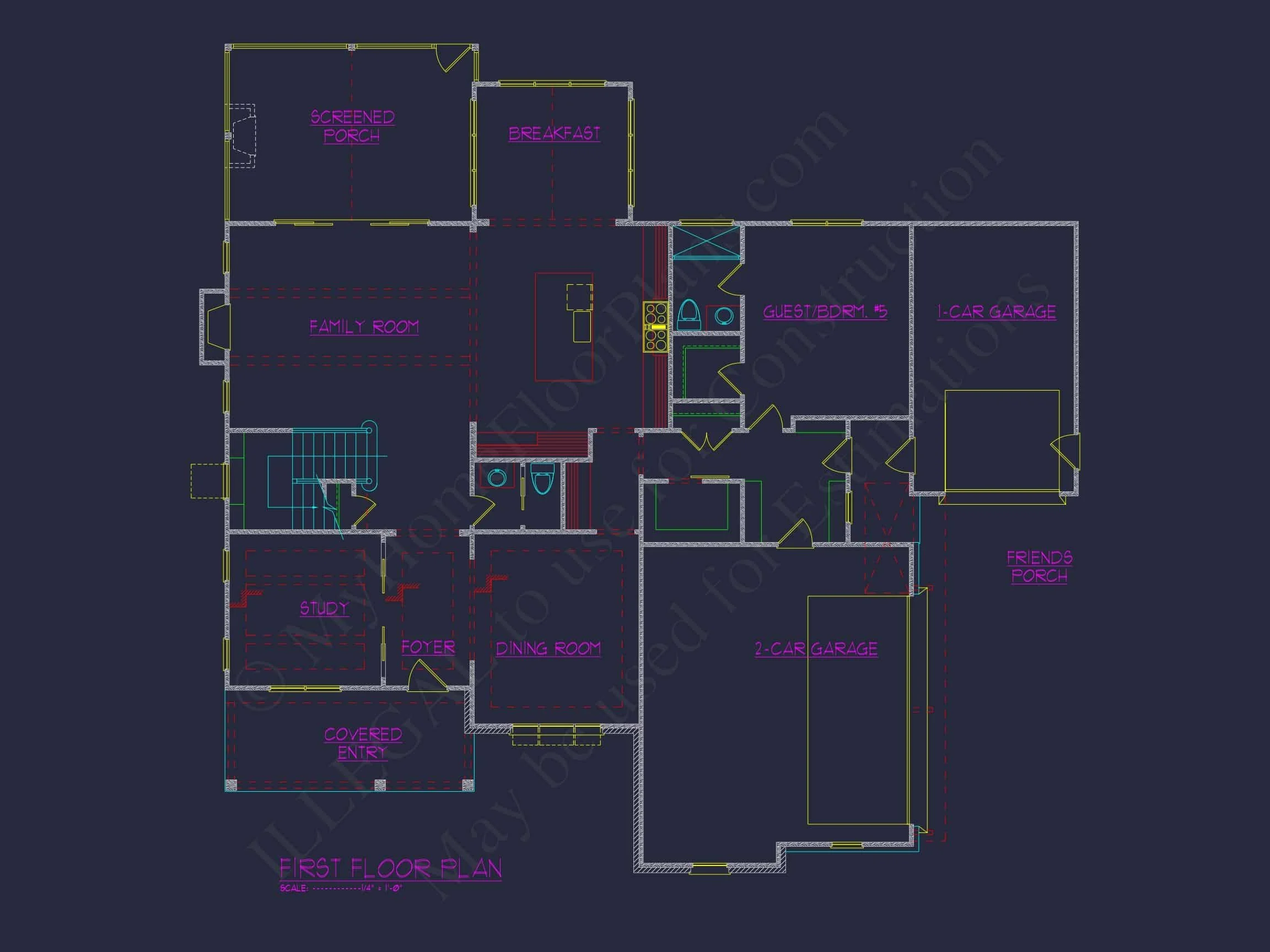 Craftsman Home Plan with Spacious Floor Designs & Blueprint