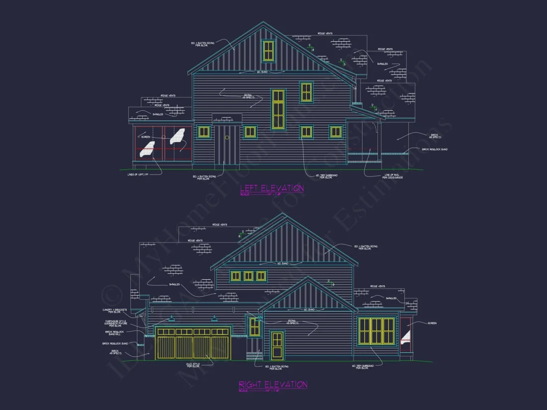 Craftsman Home Plan with Spacious Floor Designs & Blueprint