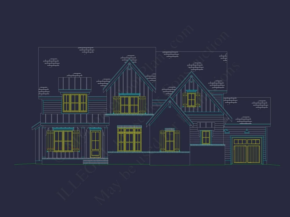 Craftsman Home Plan with Spacious Floor Designs & Blueprint
