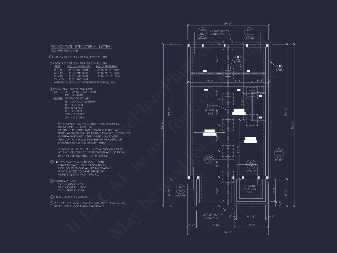 Modern 3-Story House Plan with Open Floor Layout & Roof Deck