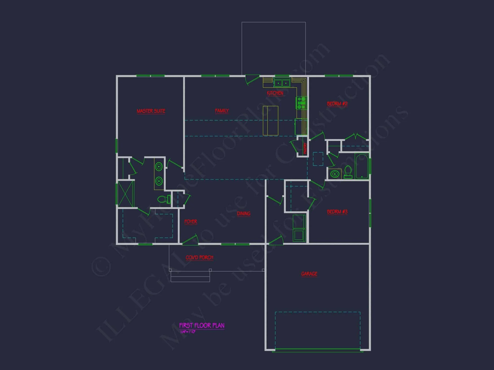 Modern Craftsman House Plan with 3 Bedrooms and Open Layout