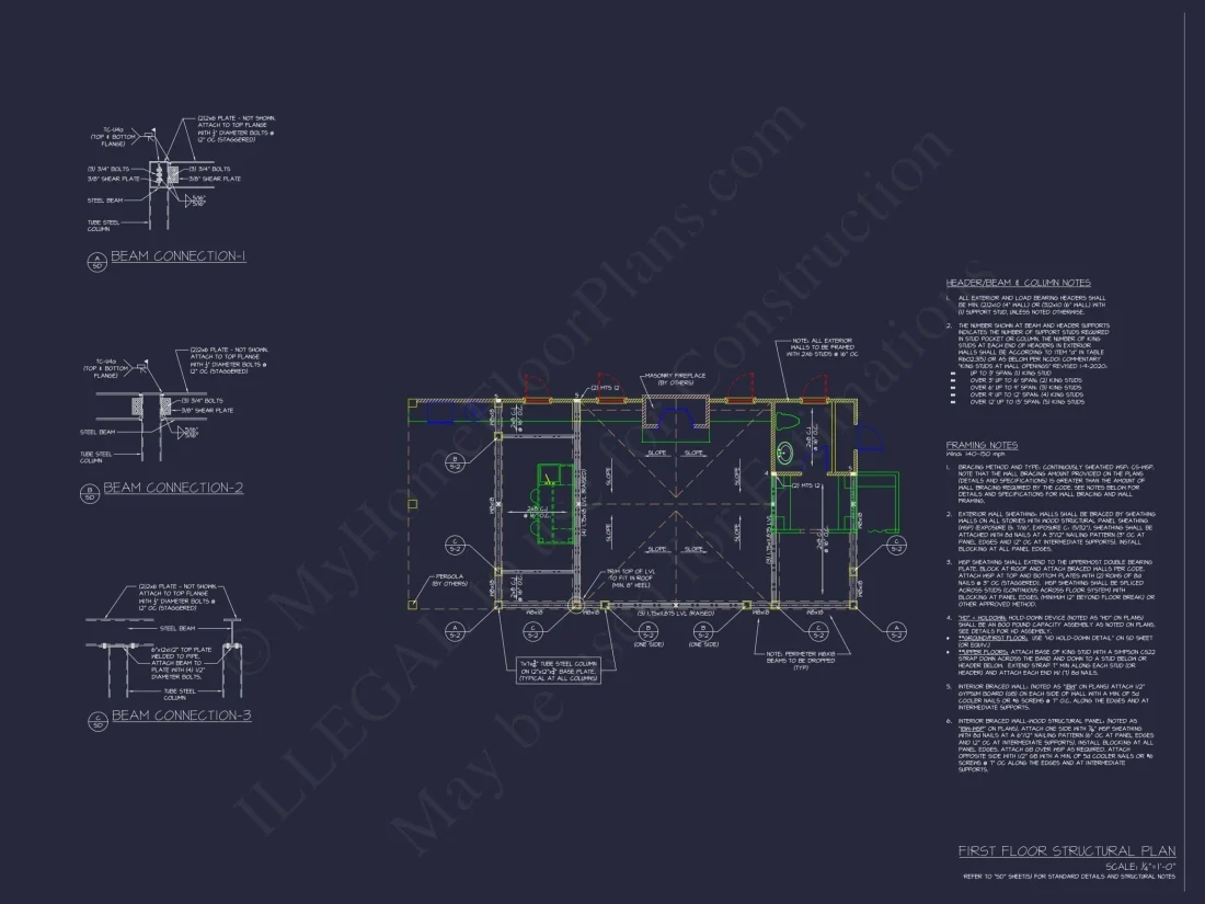 Charming Pool House Floor Plan with Craftsman Touch