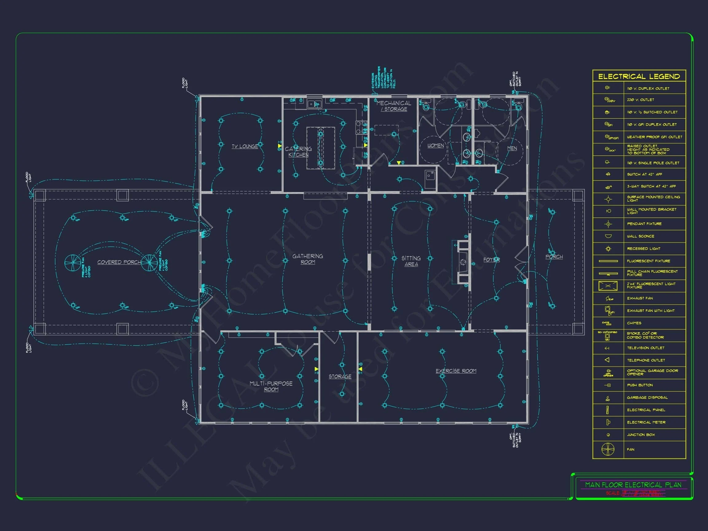 15-1533 CLUBHOUSE PLAN - Traditional Farmhouse Home Plan - 3-Bed, 2-Bath, 2,000 SF 7 Elegant Clubhouse Floor Plan with Traditional Architecture