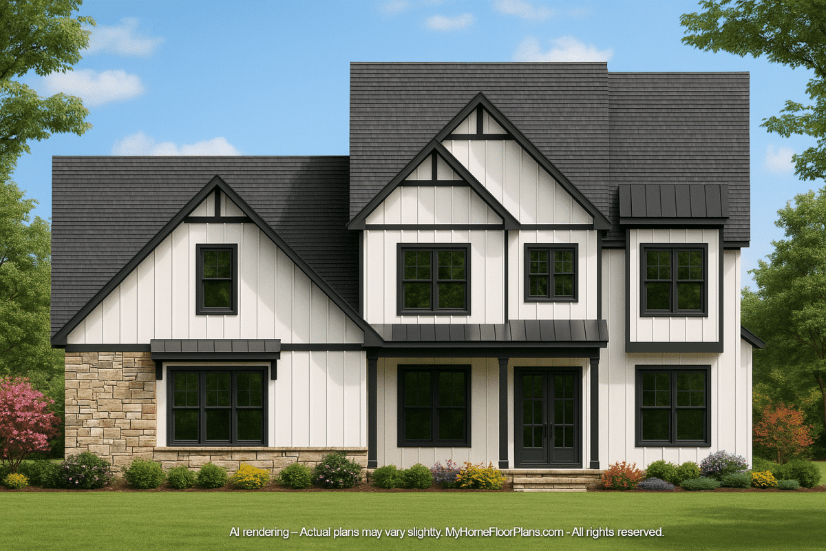 IMPORTANT Make the house as realistic as possible, landscape orientation, and display entire house. Do not off right or left side of house!