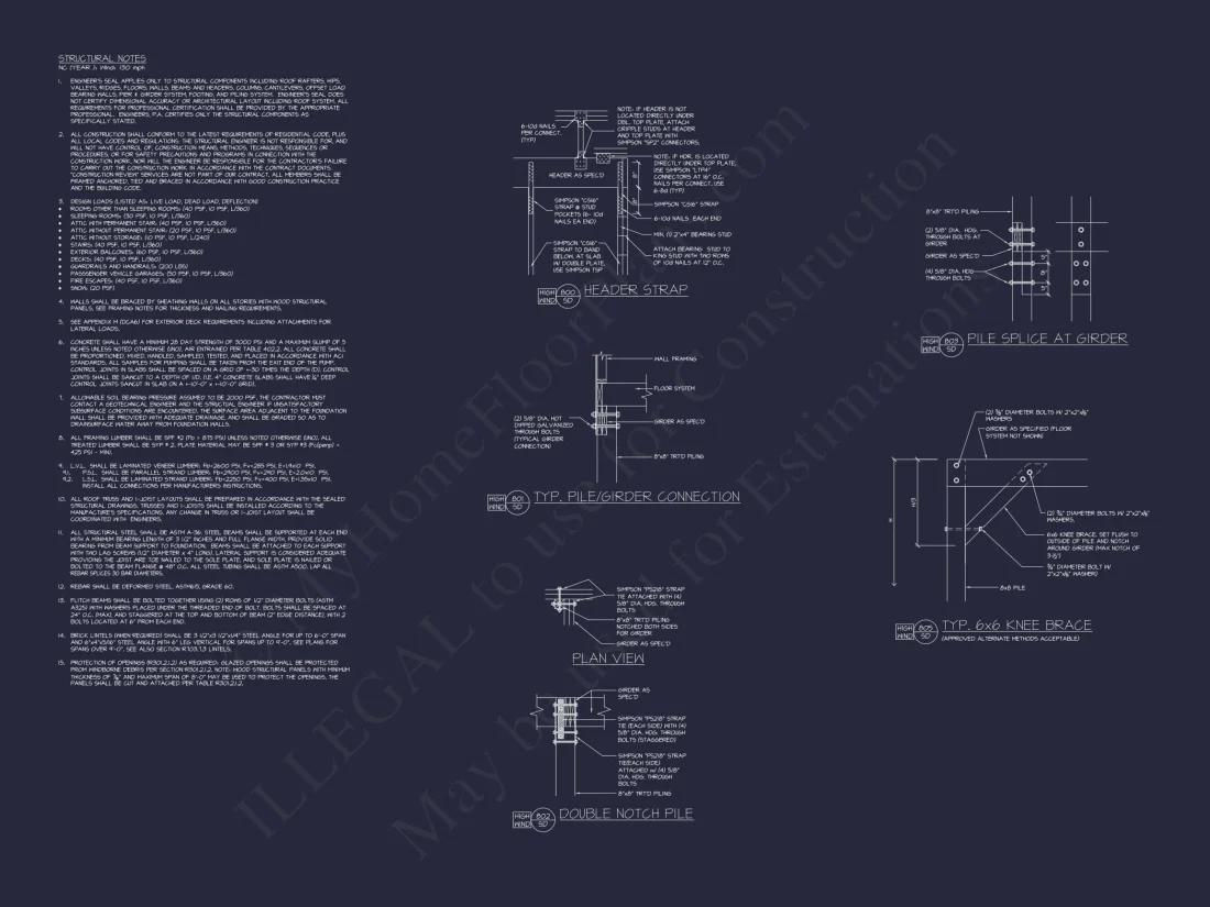 Coastal Home Plan with 4 Bedrooms, 3 Baths & CAD Designs