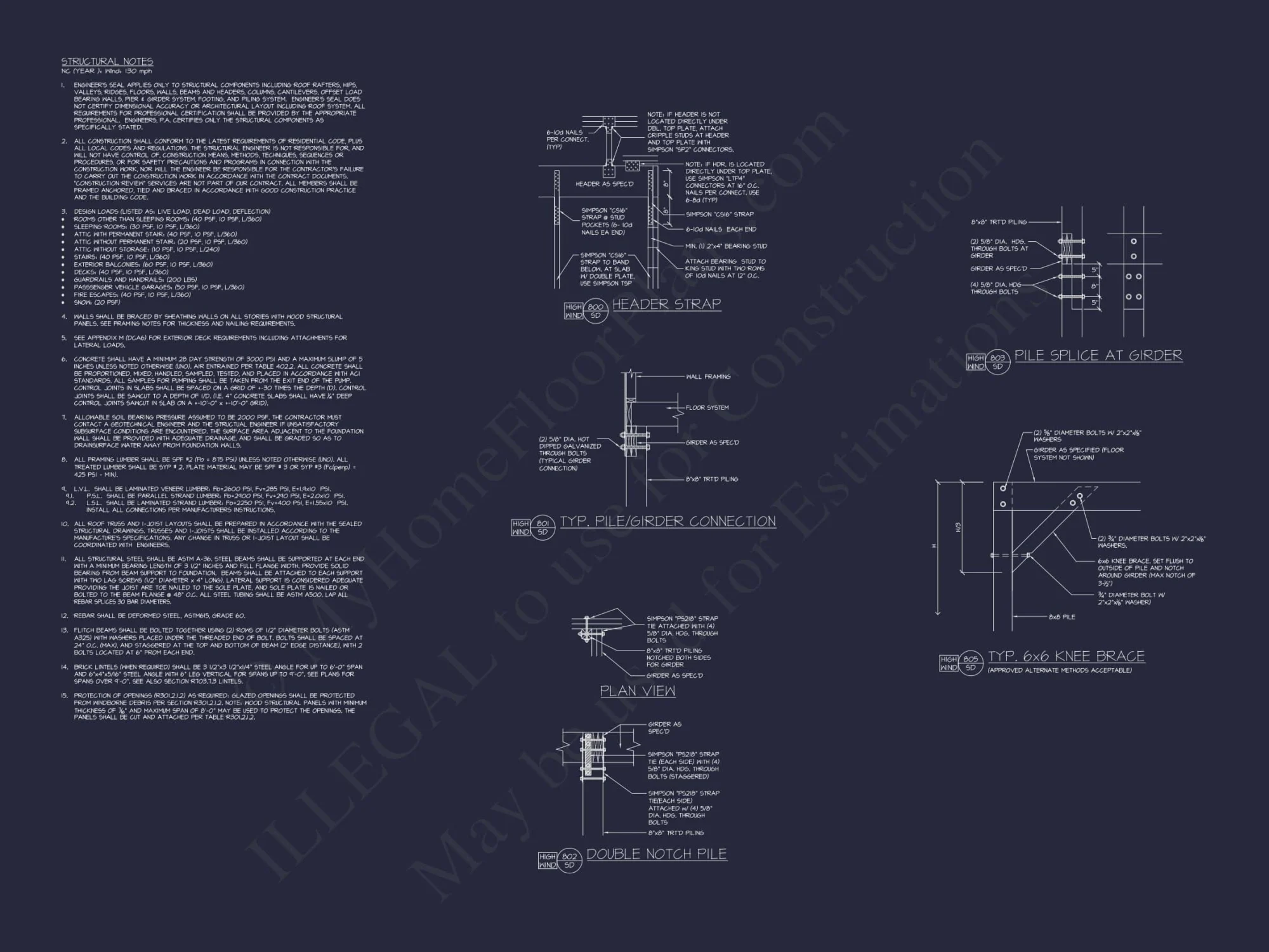 Coastal Home Plan with 4 Bedrooms, 3 Baths & CAD Designs