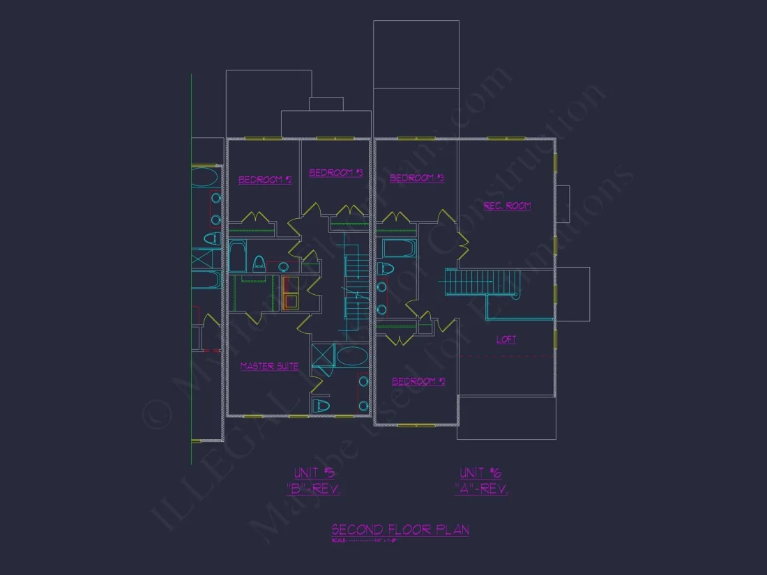 Beautiful Multi-Unit House Plan with CAD Blueprints & Traditional Design