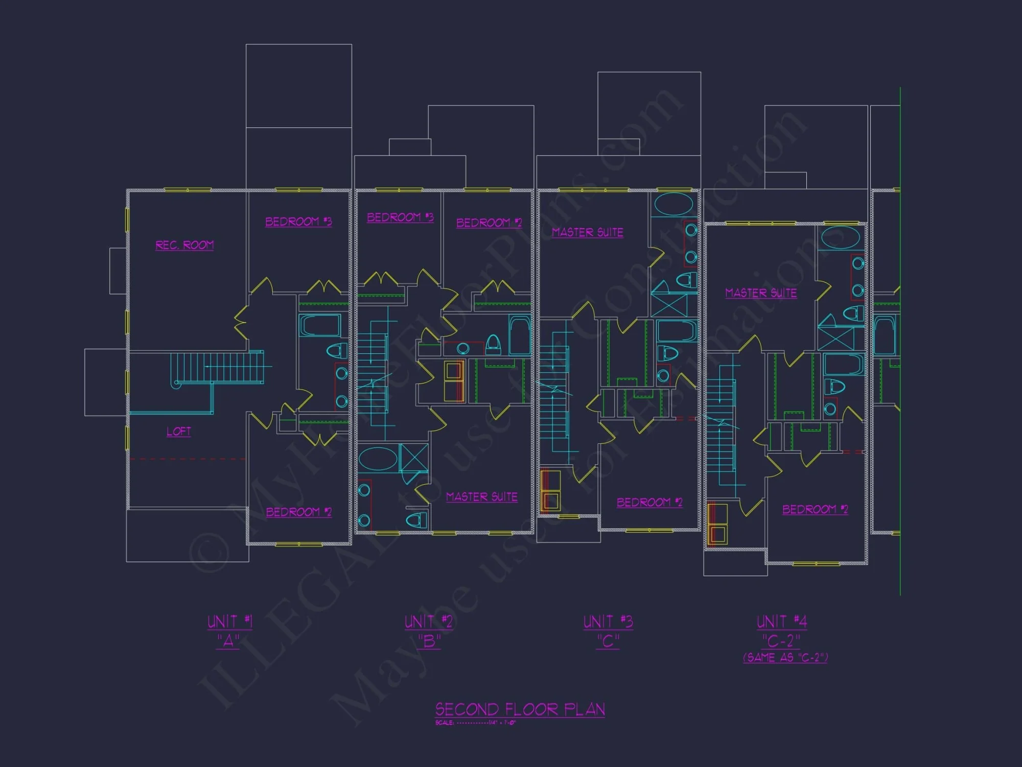 Beautiful Multi-Unit House Plan with CAD Blueprints & Traditional Design