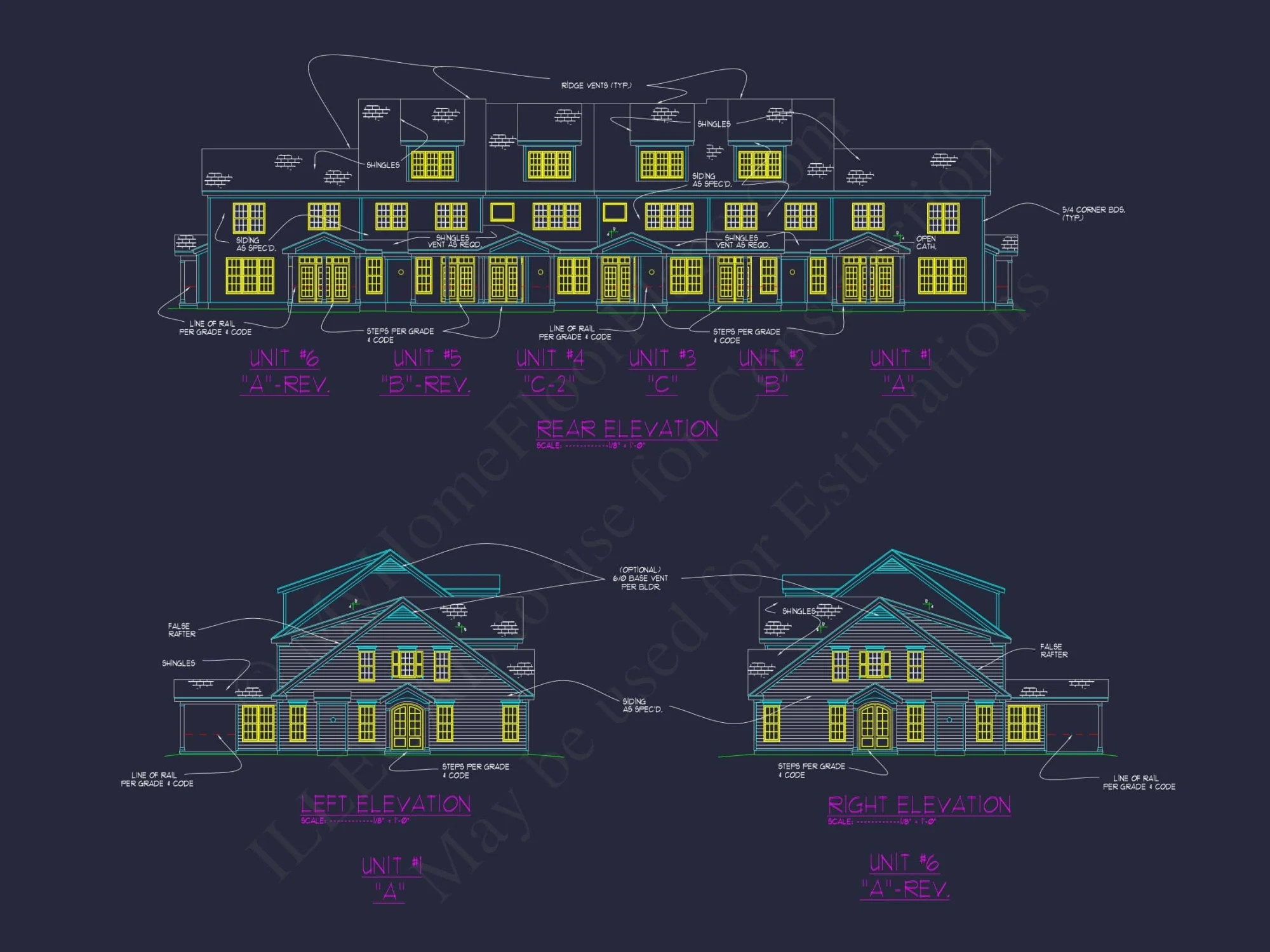 Beautiful Multi-Unit House Plan with CAD Blueprints & Traditional Design