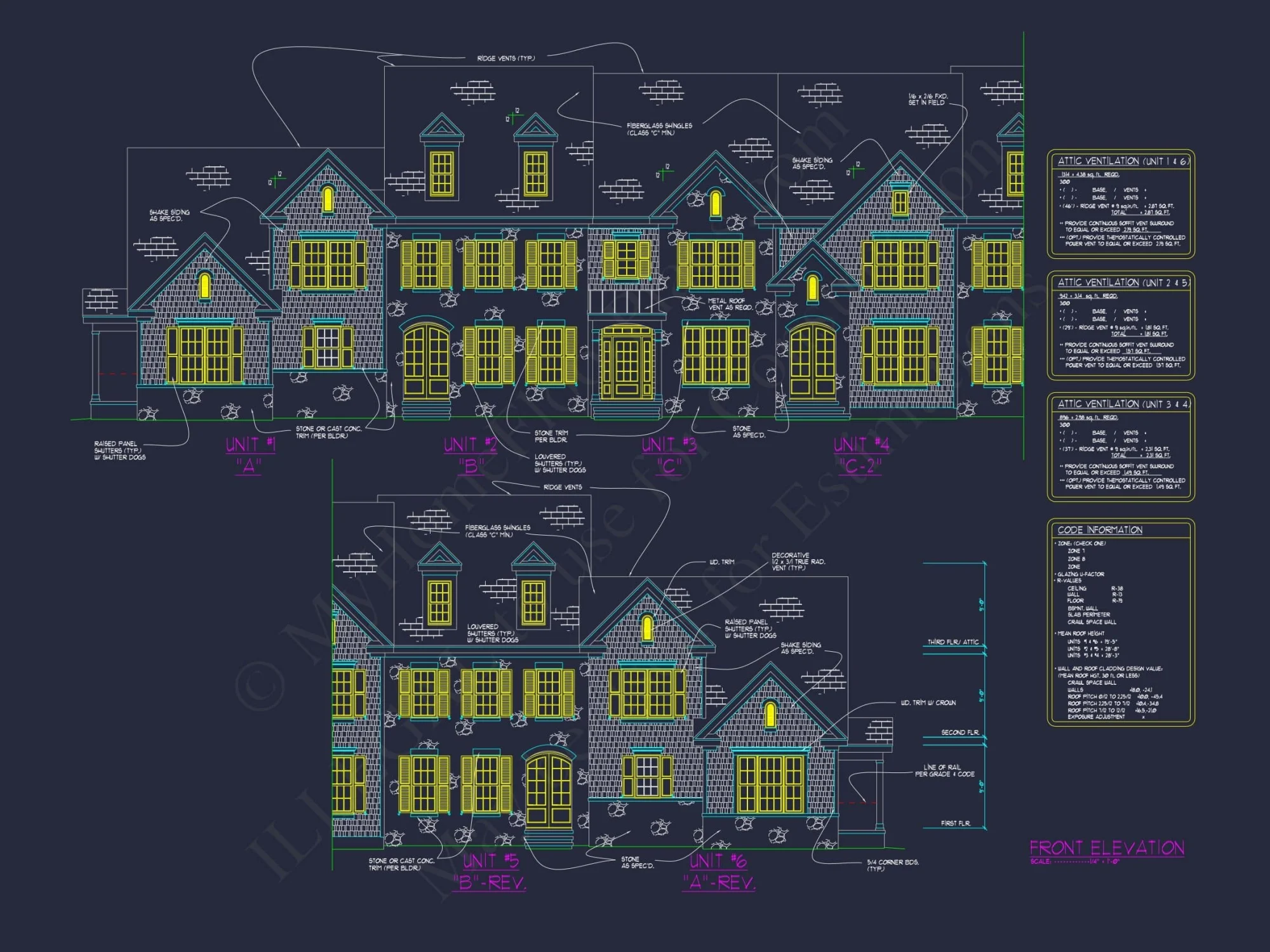 Beautiful Multi-Unit House Plan with CAD Blueprints & Traditional Design