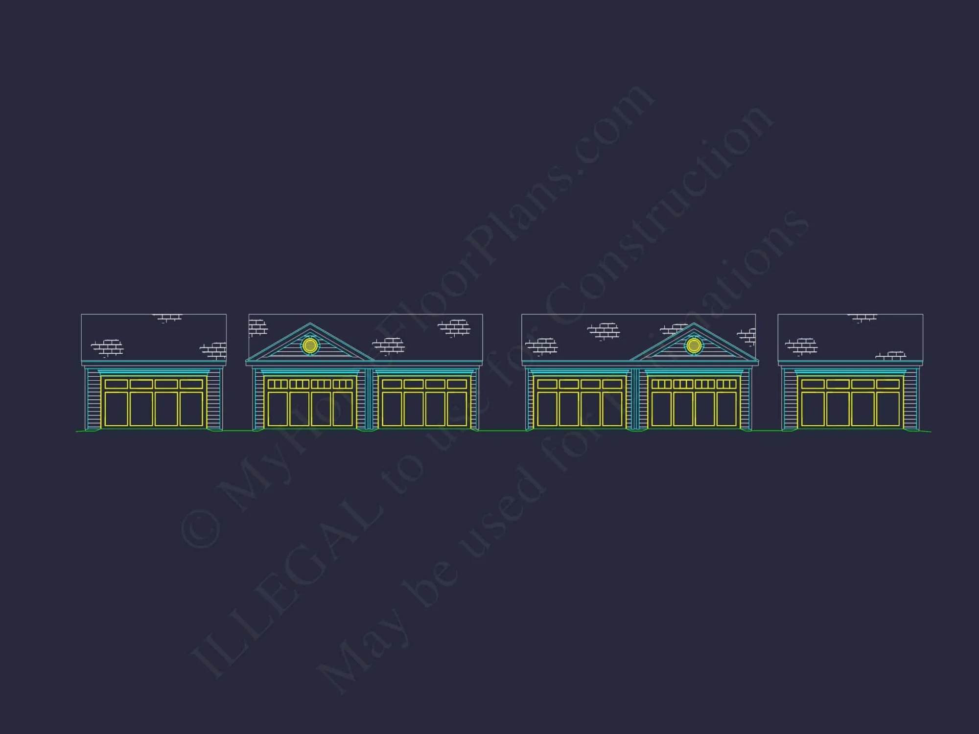 Beautiful Multi-Unit House Plan with CAD Blueprints & Traditional Design
