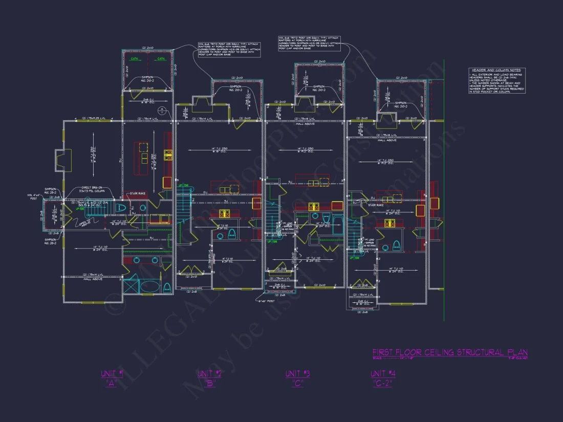Beautiful Multi-Unit House Plan with CAD Blueprints & Traditional Design
