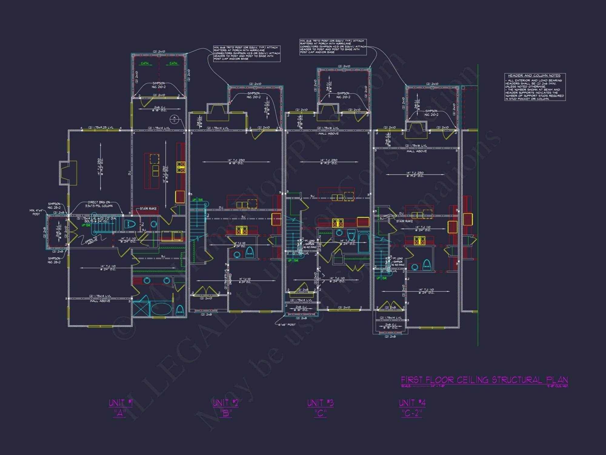 Beautiful Multi-Unit House Plan with CAD Blueprints & Traditional Design
