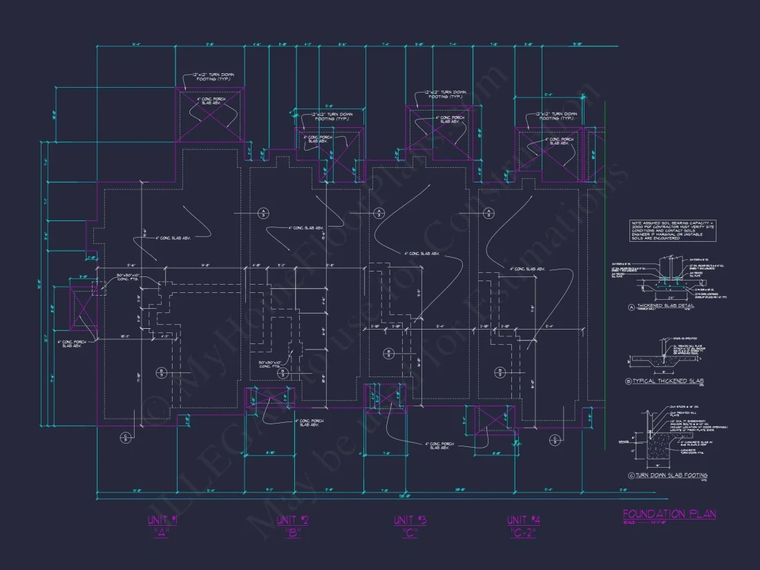 Beautiful Multi-Unit House Plan with CAD Blueprints & Traditional Design