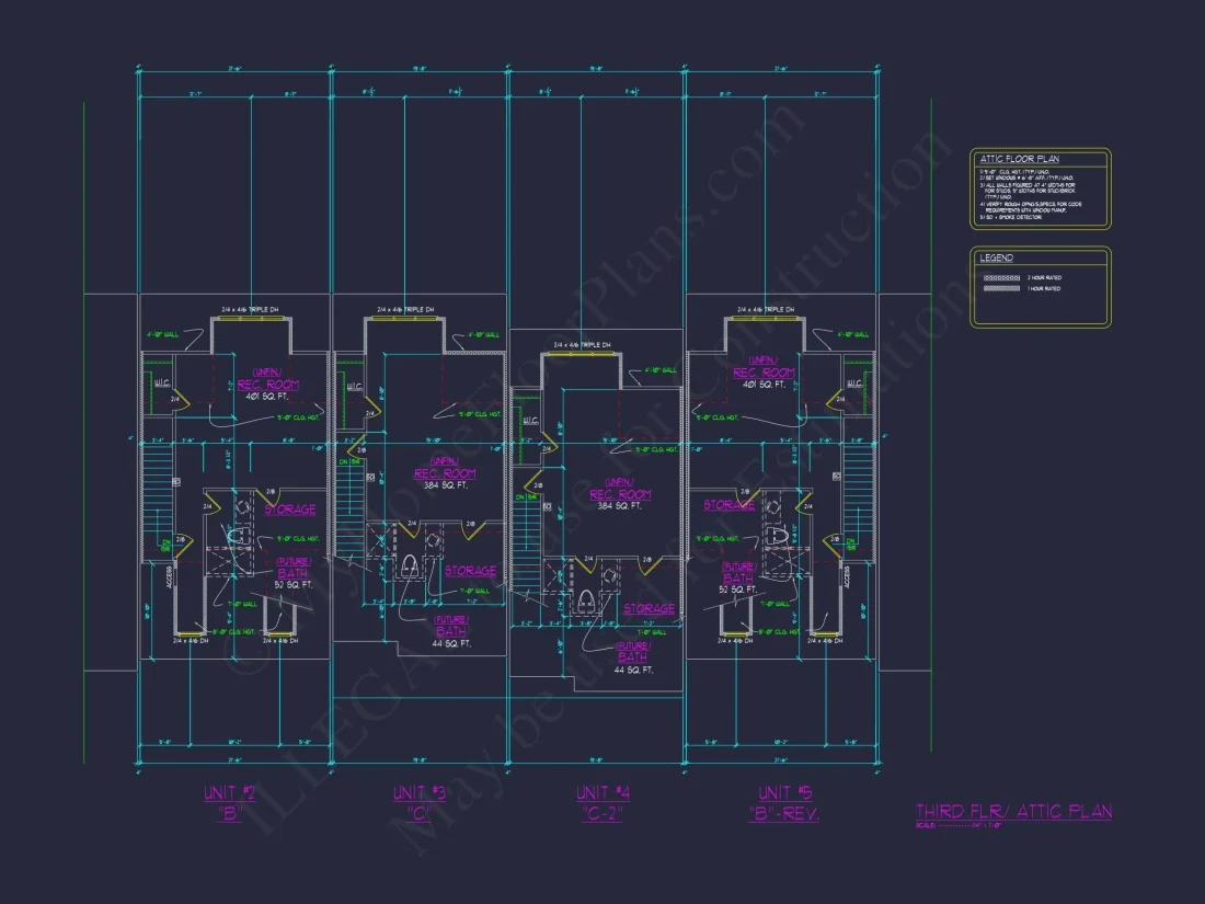 Beautiful Multi-Unit House Plan with CAD Blueprints & Traditional Design