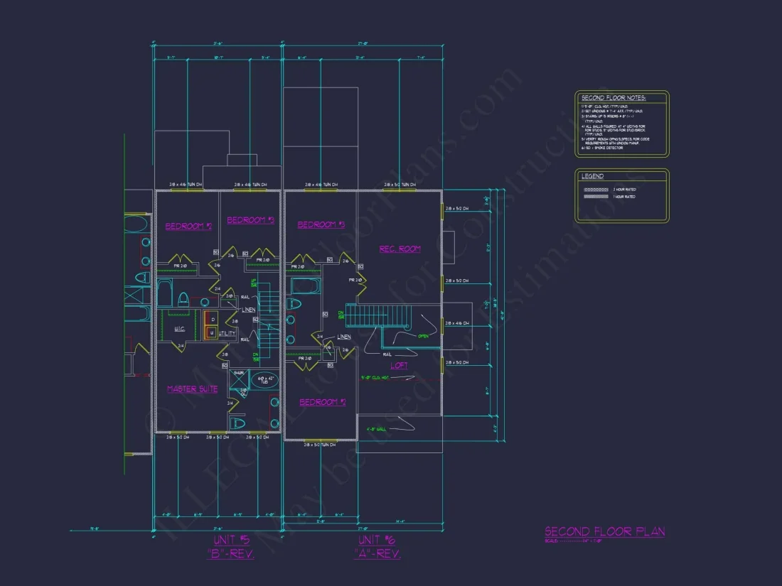 Beautiful Multi-Unit House Plan with CAD Blueprints & Traditional Design