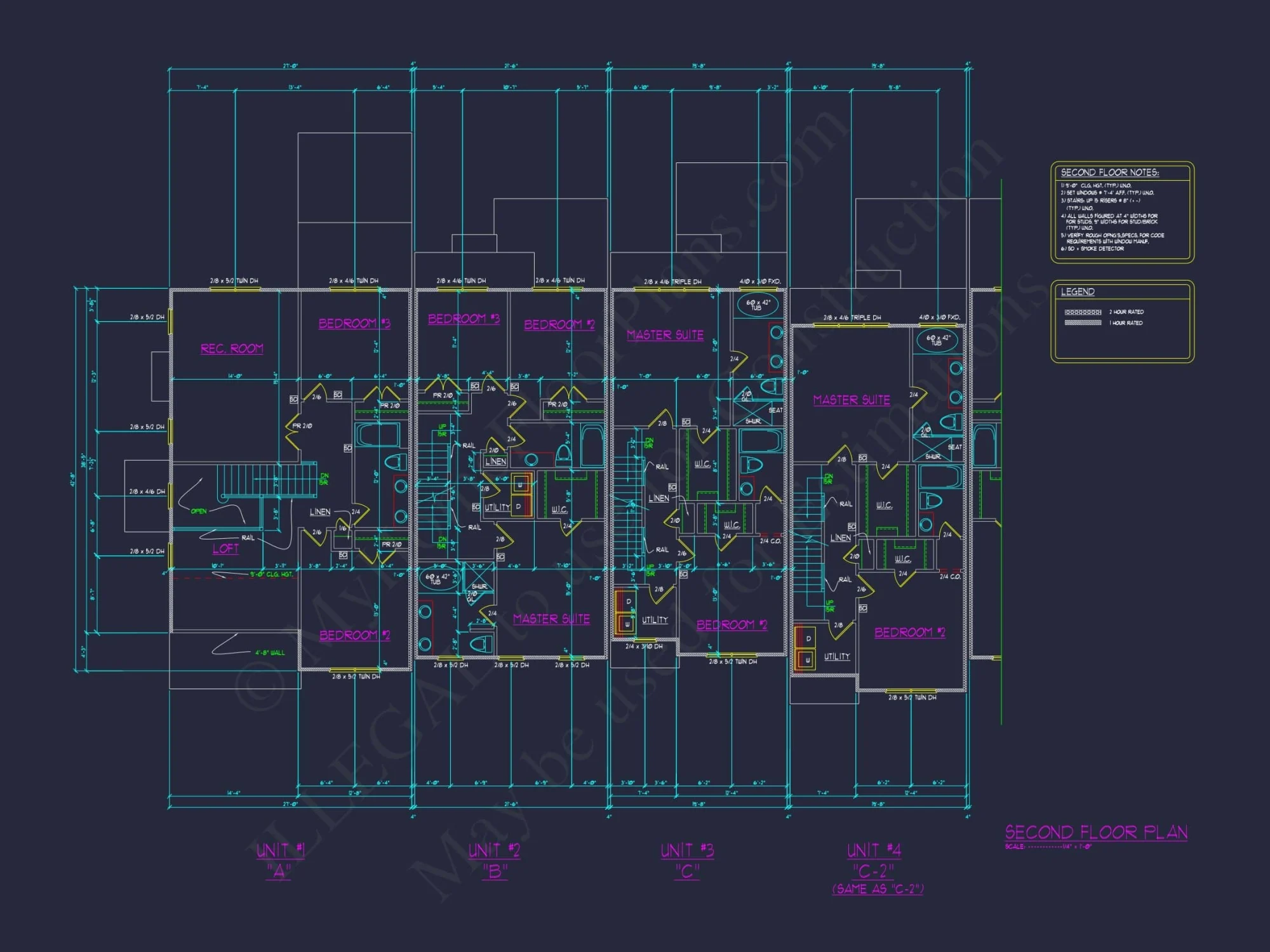 Beautiful Multi-Unit House Plan with CAD Blueprints & Traditional Design