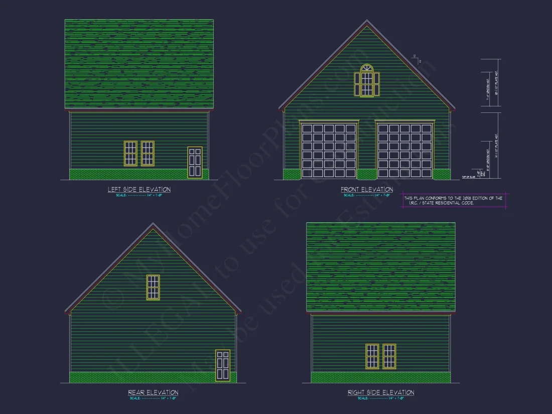 Two-Story Garage House Plan with Versatile CAD Design