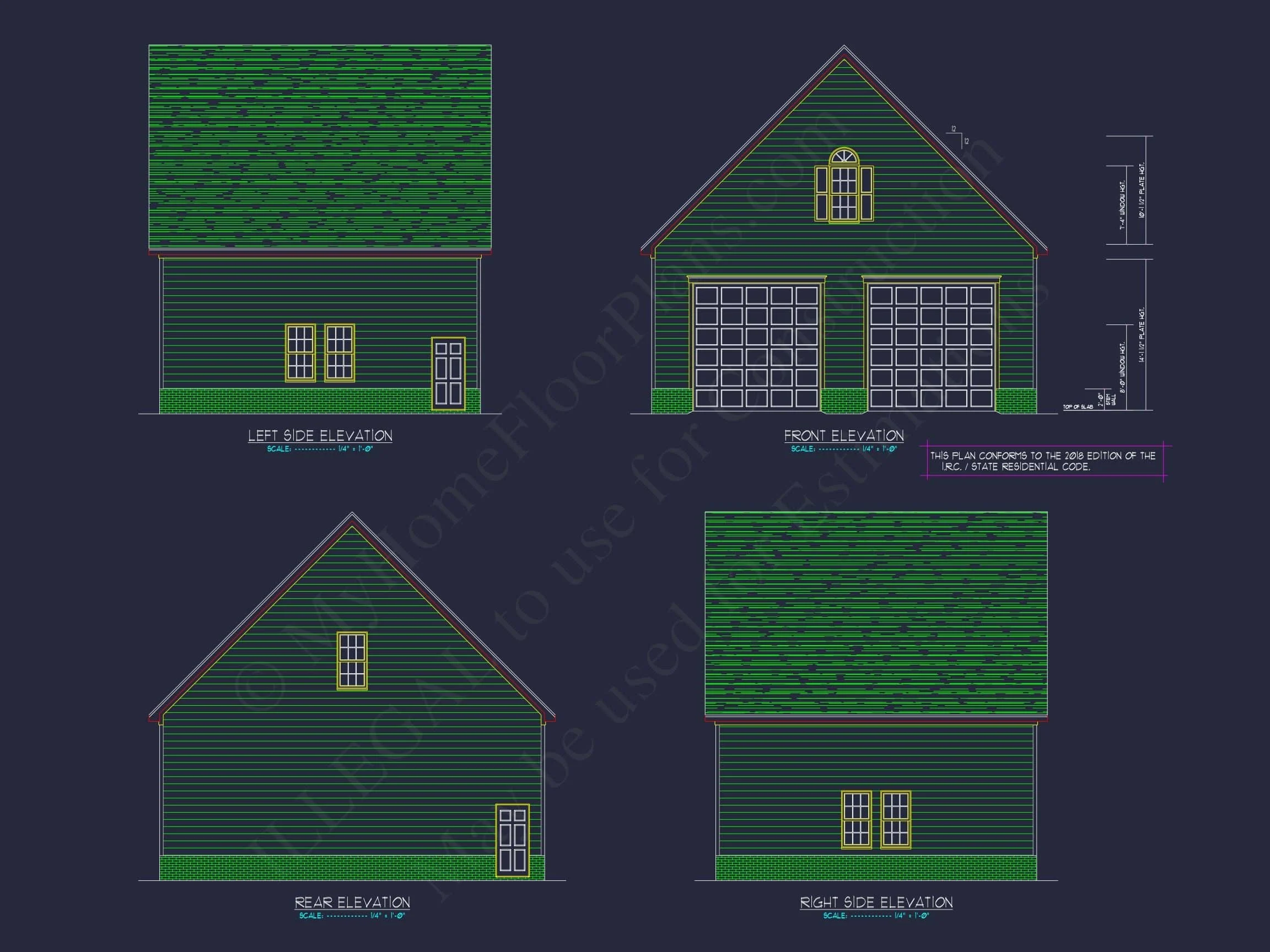 19-1691 HOUSE PLAN - Two-Story Garage House Plan with CAD Designs and Blueprint 7 Two-Story Garage House Plan with Versatile CAD Design