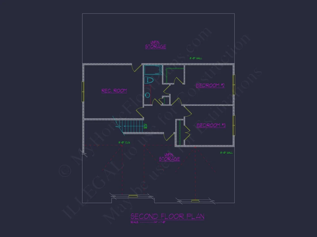 Beautiful 2-Story Home Plan with Traditional Craftsman Style
