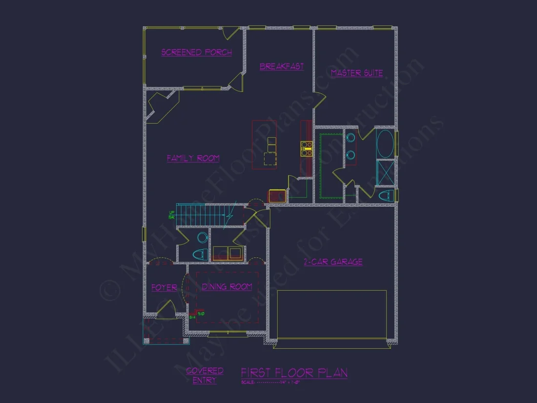 Beautiful 2-Story Home Plan with Traditional Craftsman Style