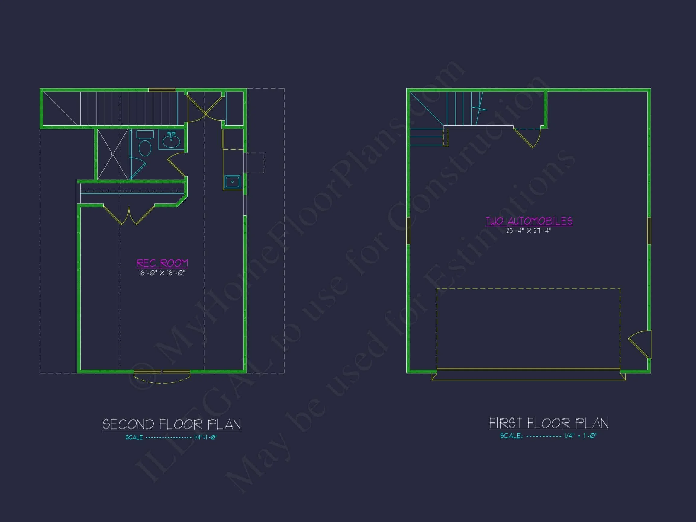 11-1801 GARAGE PLAN - Stylish 24x28 Garage Plan with Living Space and CAD Design 5 Stylish 24x28 Garage Plan with Living Space and CAD Design