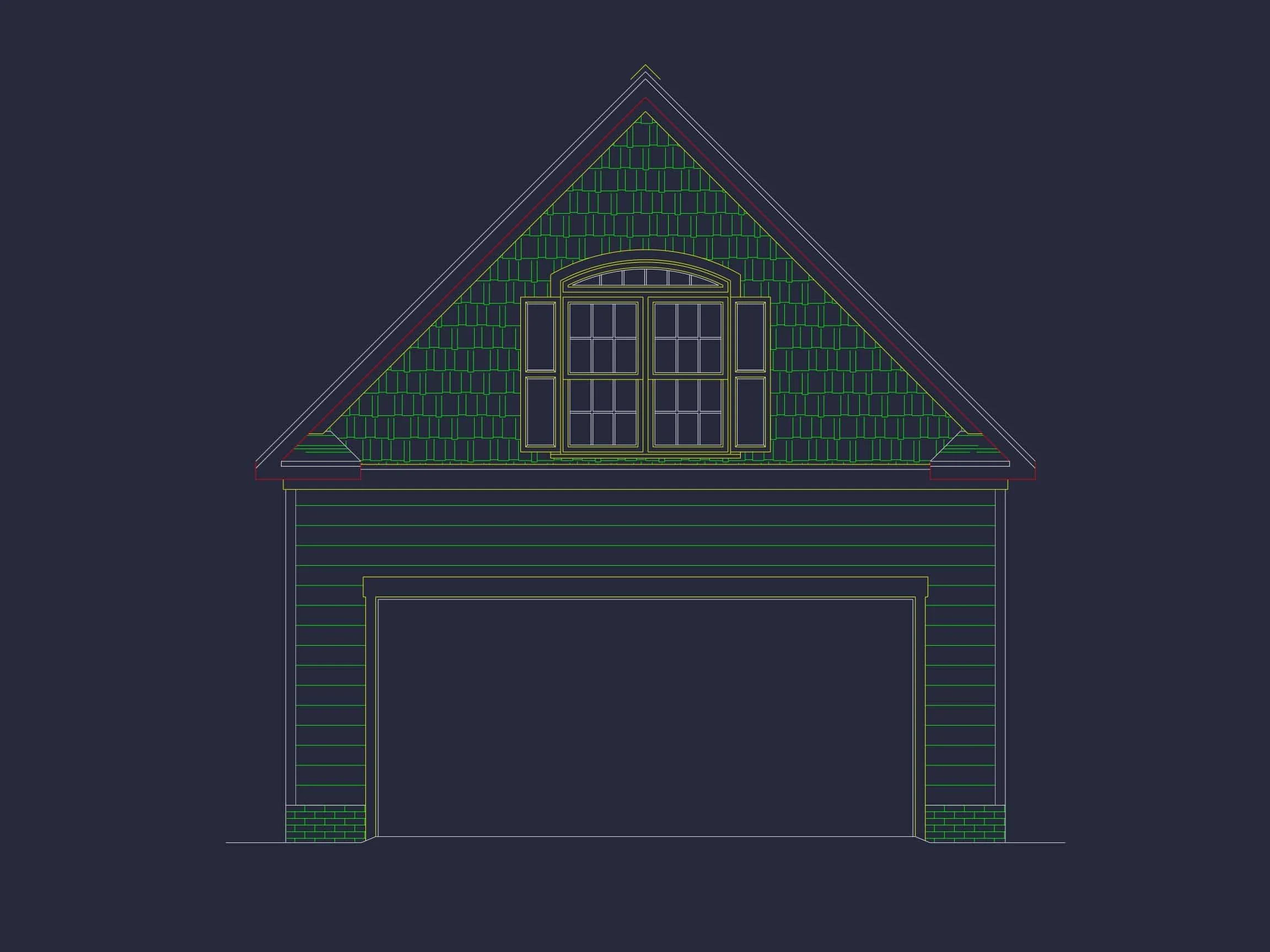 11-1801 GARAGE PLAN - Stylish 24x28 Garage Plan with Living Space and CAD Design 2 Stylish 24x28 Garage Plan with Living Space and CAD Design