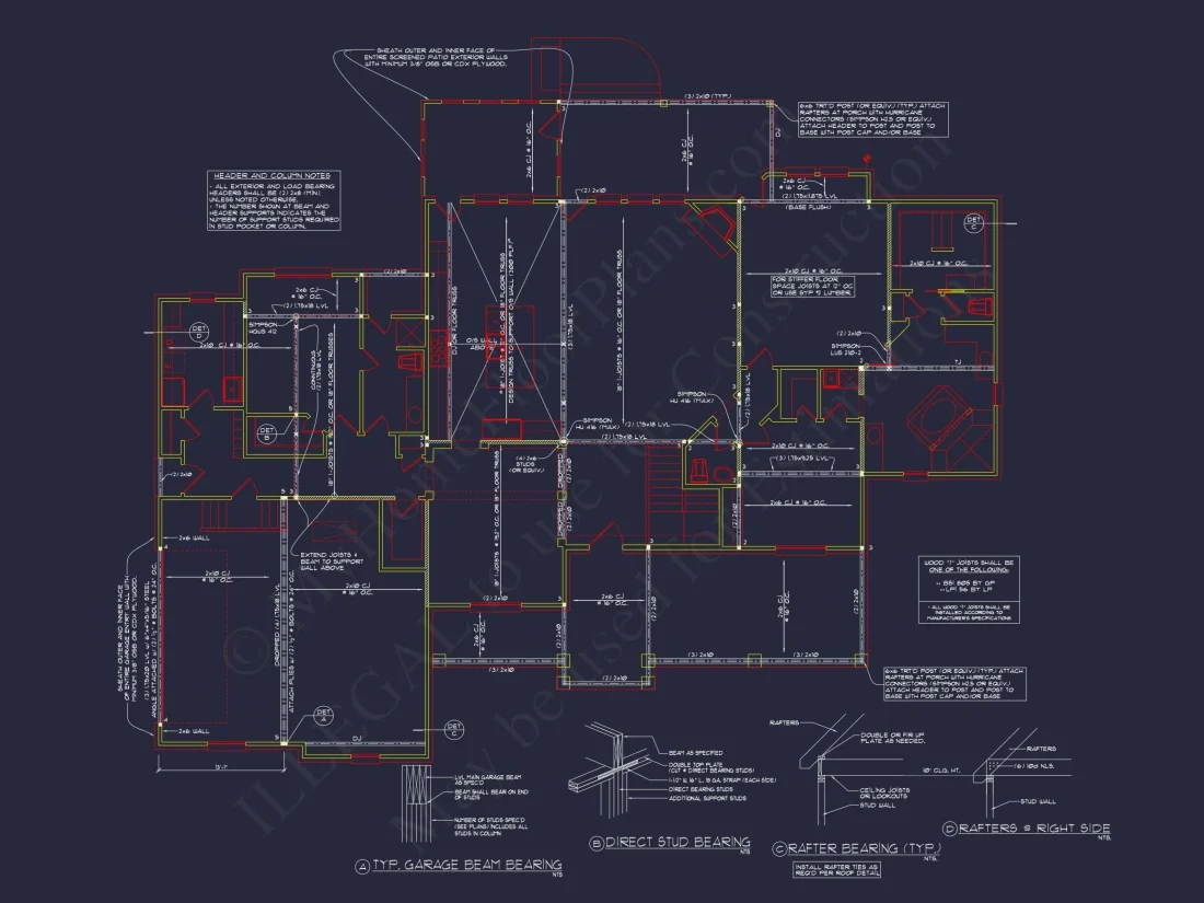 Modern 2-Story House Plan with 4 Bedrooms and CAD Blueprints