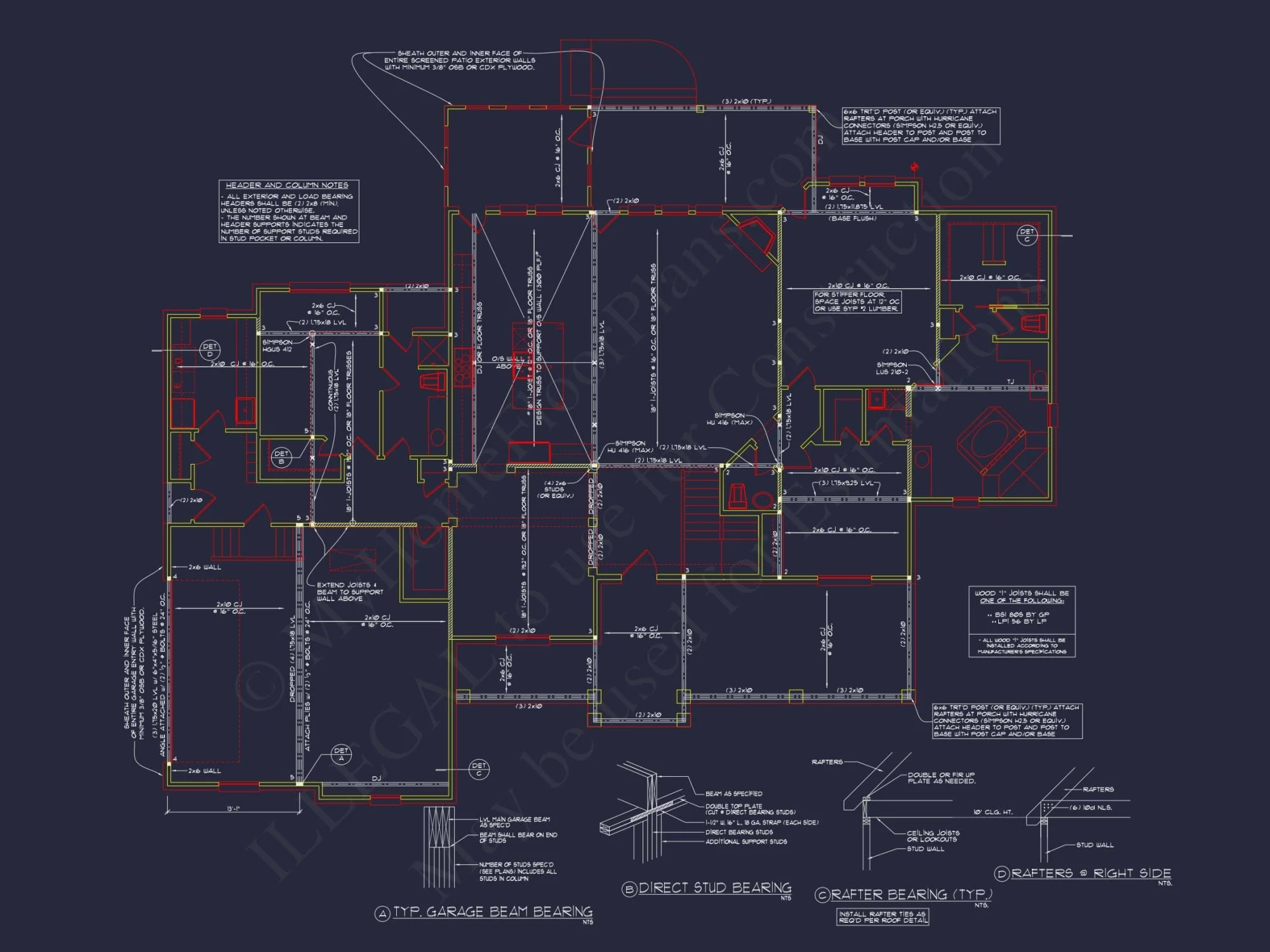 Modern 2-Story House Plan with 4 Bedrooms and CAD Blueprints