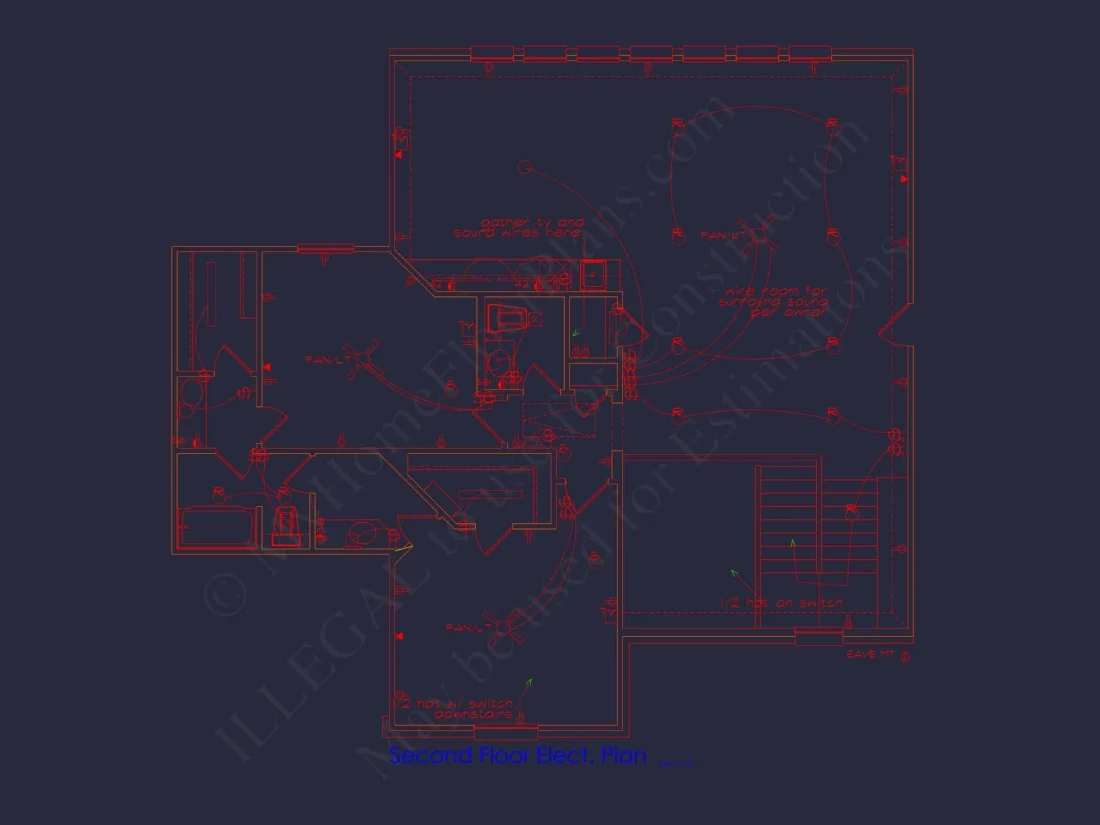 Modern 2-Story House Plan with 4 Bedrooms and CAD Blueprints