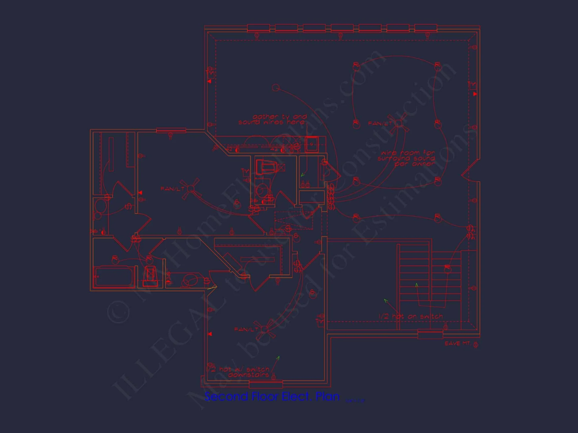 Modern 2-Story House Plan with 4 Bedrooms and CAD Blueprints